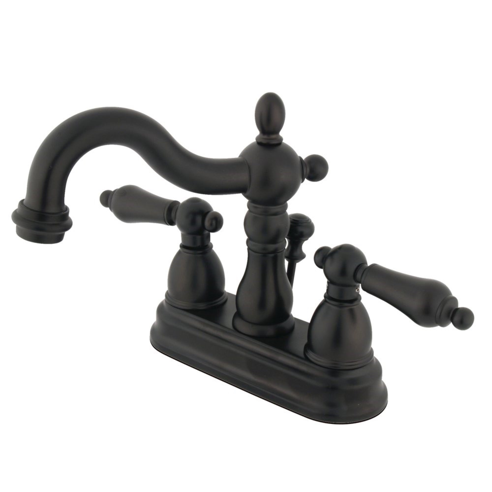 Kingston Brass Kb1605Al Heritage 4 In. Centerset Bathroom Faucet, Oil Rubbed Bronze
