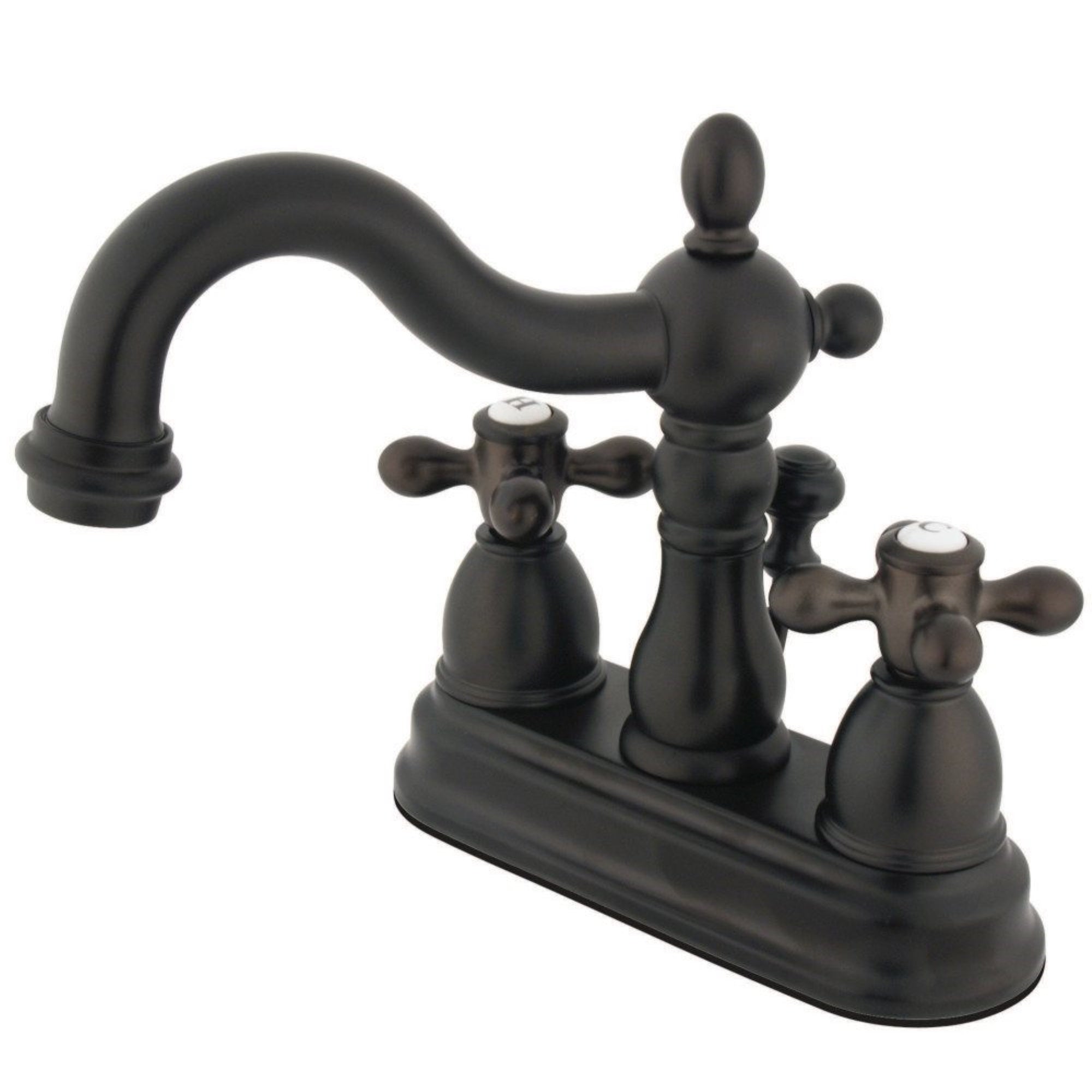 Kingston Brass Kb1605Ax Heritage 4 In. Centerset Bathroom Faucet, Oil Rubbed Bronze