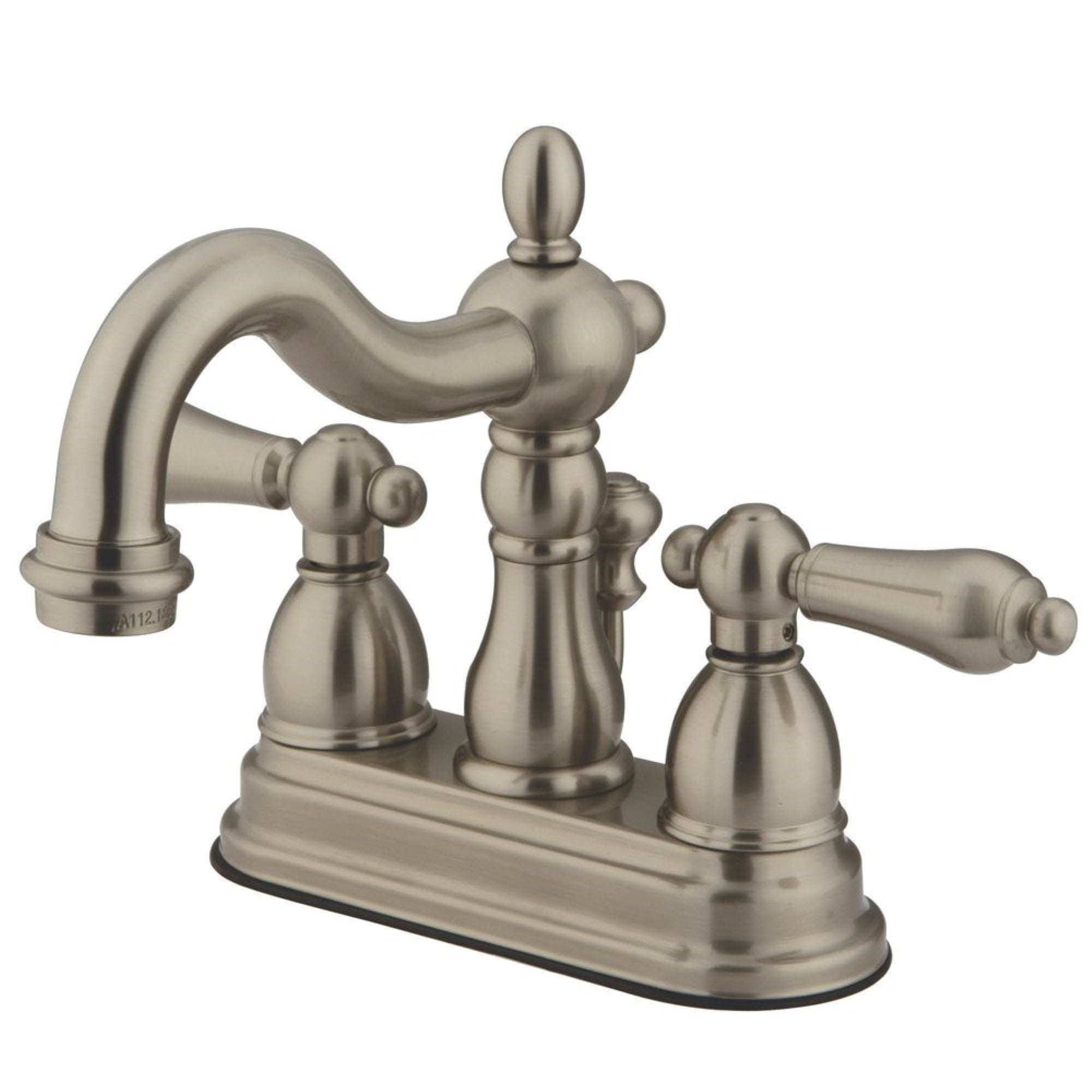 Kingston Brass Kb1608Al Heritage 4 In. Centerset Bathroom Faucet, Brushed Nickel