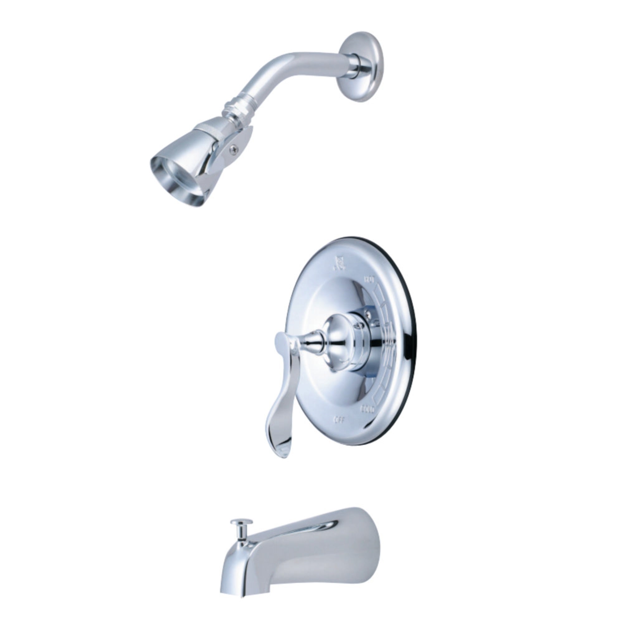 Kingston Brass Kb1631Cfl Century Tub & Shower Faucet, Polished Chrome