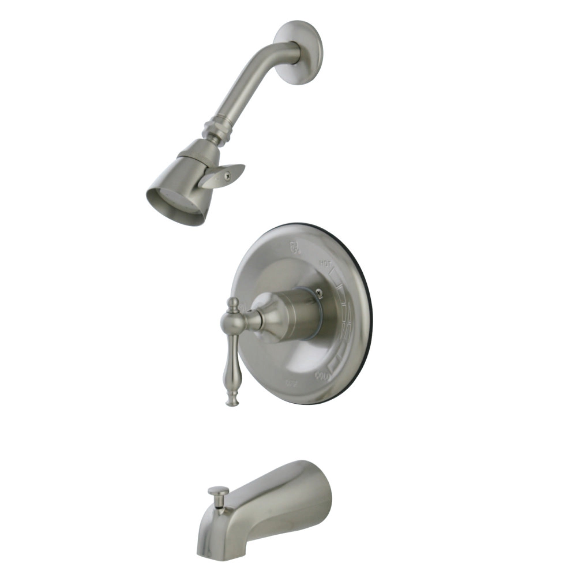 Kingston Brass Kb1638Nl Tub And Shower Faucet, Brushed Nickel