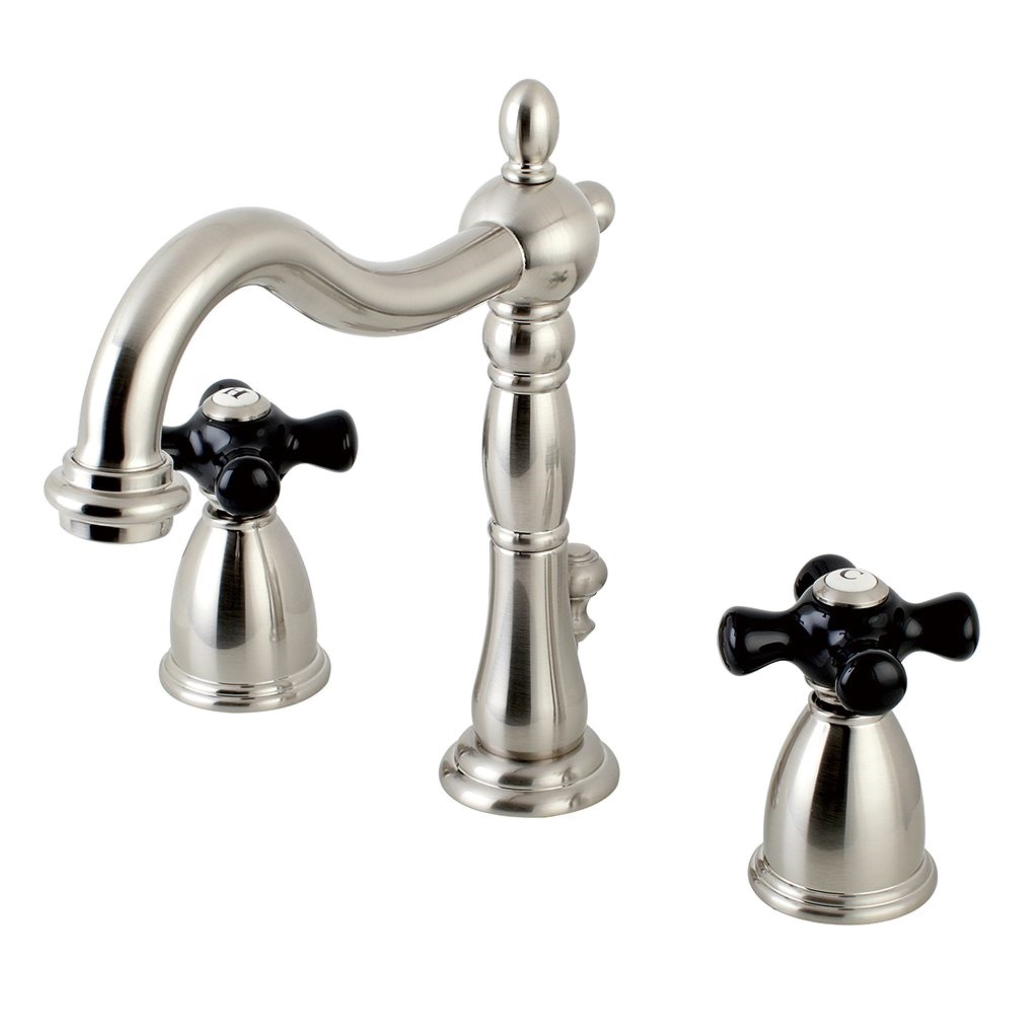Kingston Brass Kb1978Pkx 8 In. Widespread Bathroom Faucet, Brushed Nickel