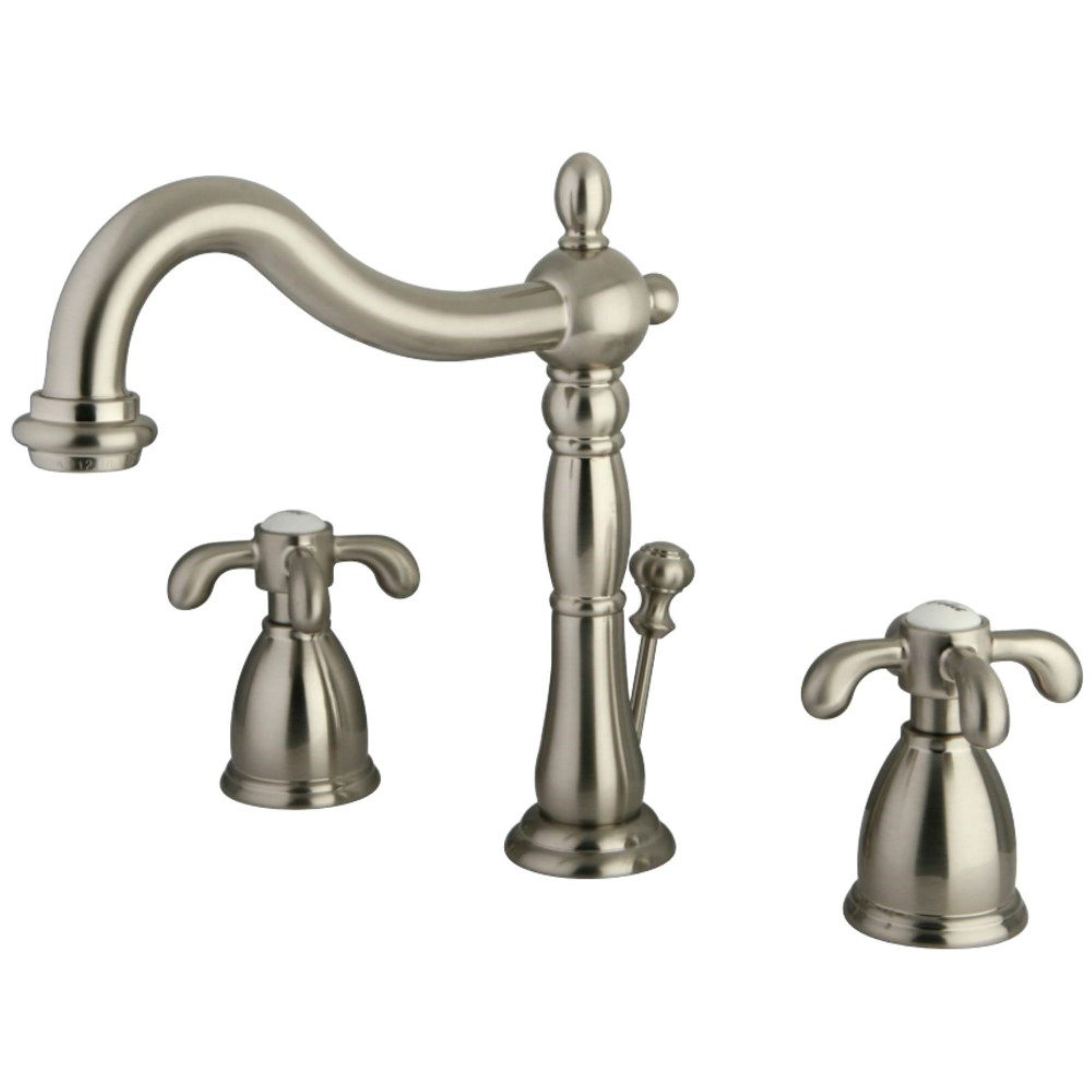 Kingston Brass Kb1978Tx 8 In. Widespread Bathroom Faucet, Brushed Nickel