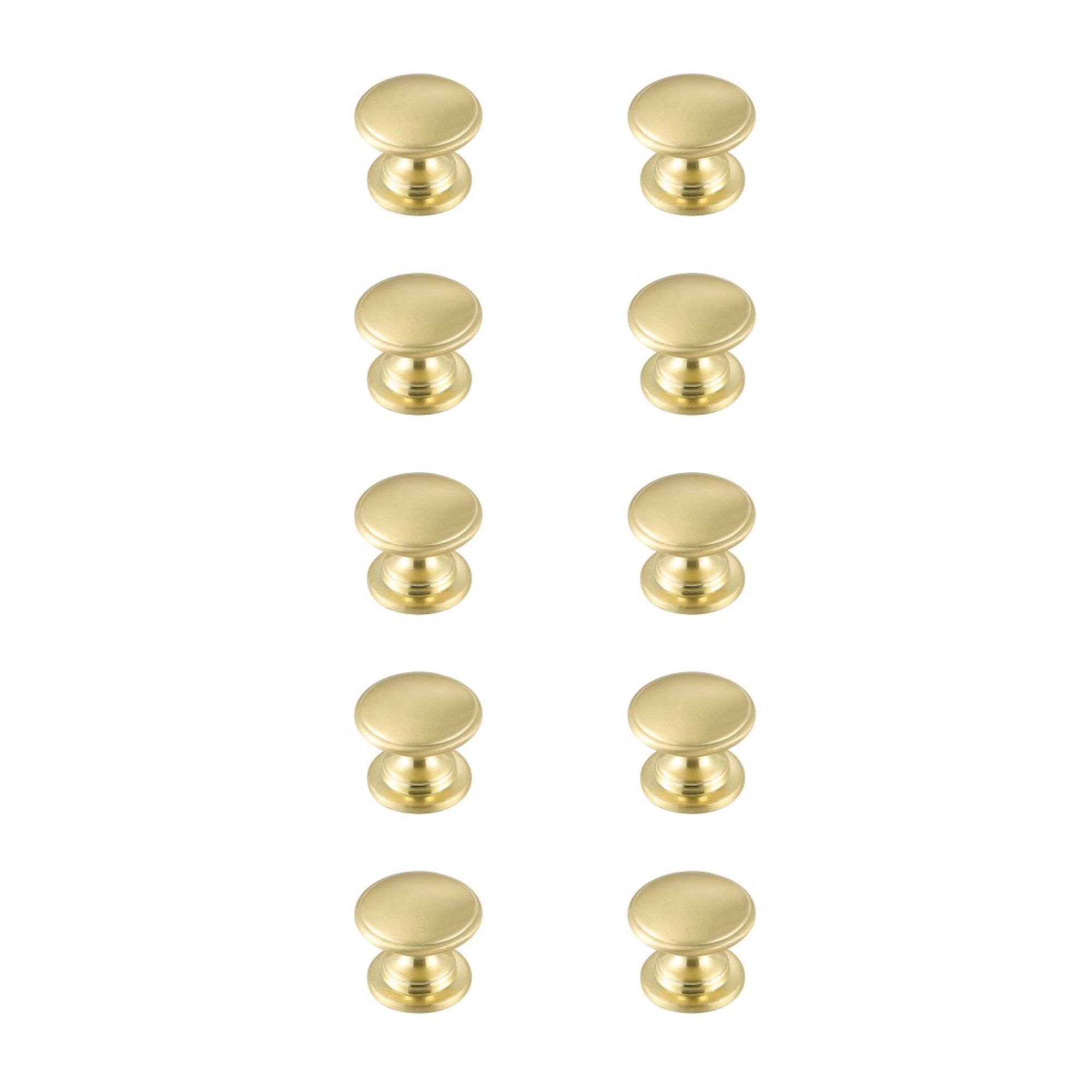 Kaid 1.2 Diameter Brushed Gold Mushroom Knob Multipack (Set Of 10)