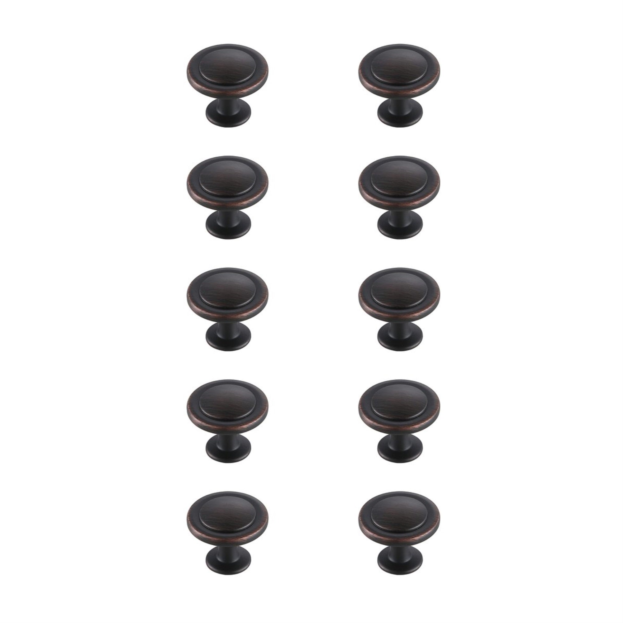 Logyn 1.3 Diameter Oil-Rubbed Bronze Mushroom Knob Multipack (Set Of 10)