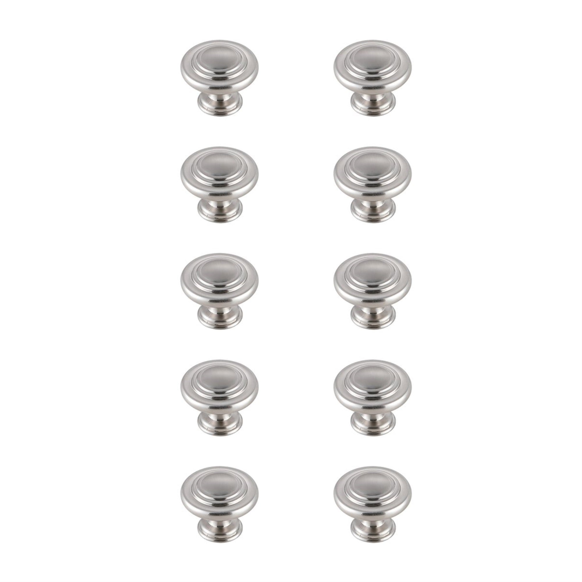 Minu 1.3 Diameter Brushed Nickel Mushroom Knob Multipack (Set Of 10)