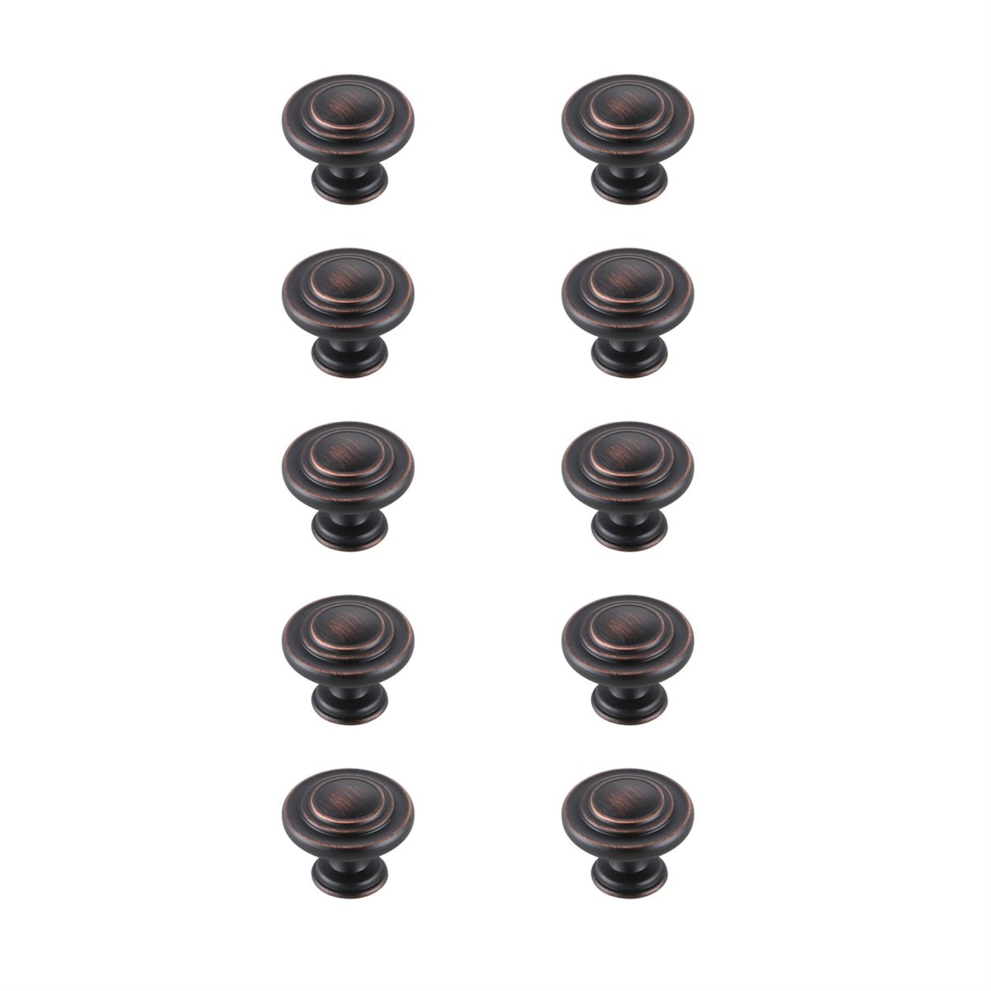 Minu 1.3 Diameter Oil-Rubbed Bronze Mushroom Knob Multipack (Set Of 10)