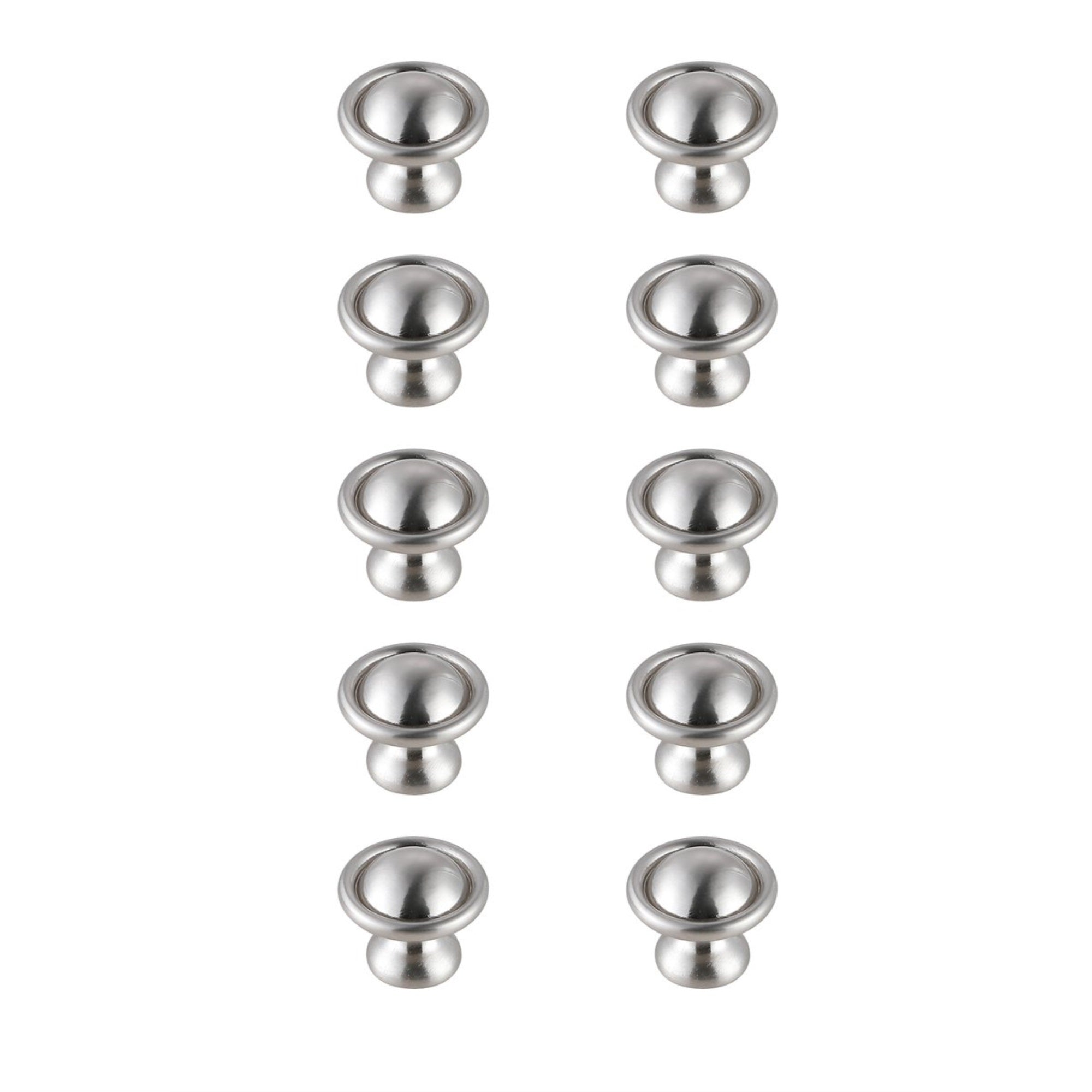 Kadea 1.2 Diameter Brushed Nickel Mushroom Knob Multipack (Set Of 10)