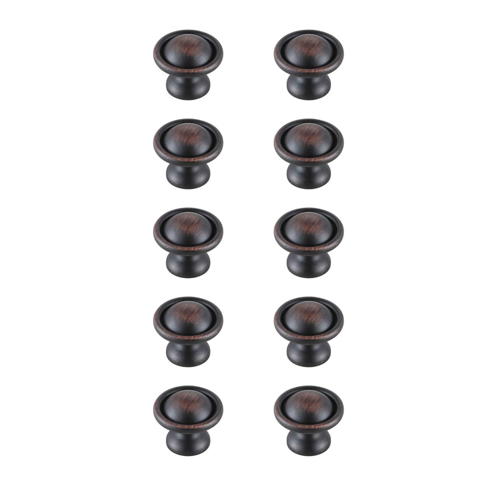 Kadea 1.2 Diameter Oil-Rubbed Bronze Mushroom Knob Multipack (Set Of 10)