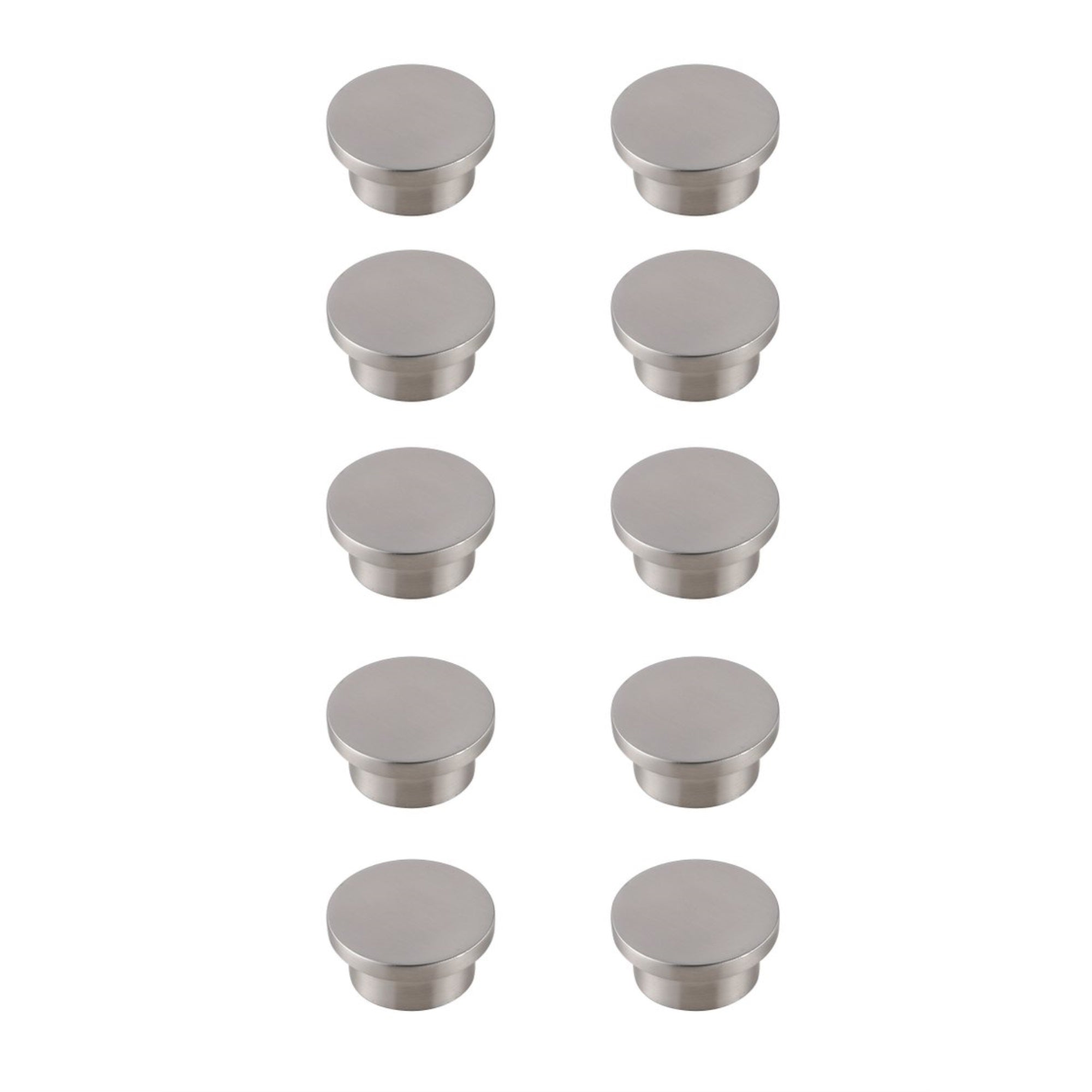 Trovon 1.6 Diameter Brushed Nickel  Oversize Round Knob Multipack (Set Of 10)