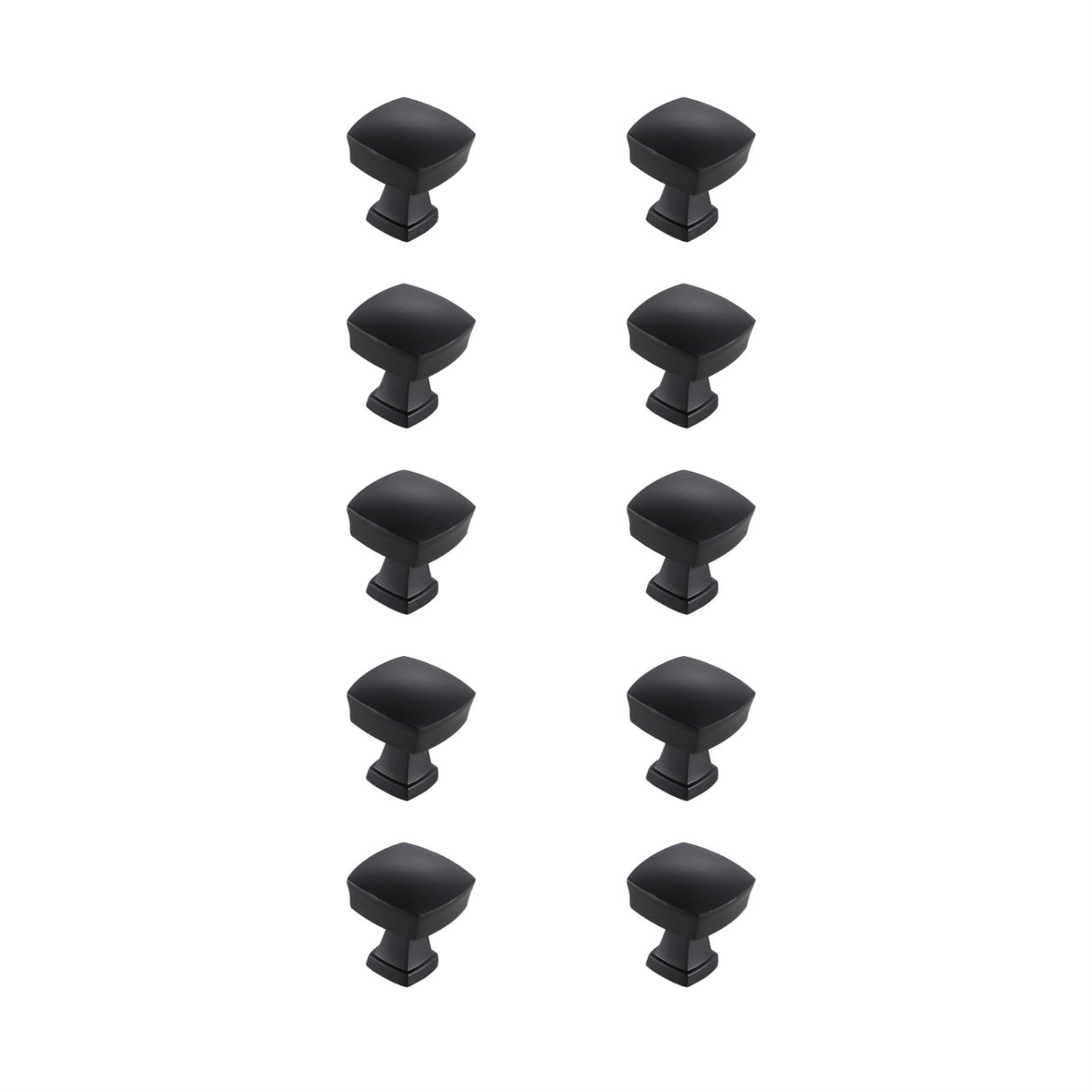 Irvin 1.3 Matte Black Square Knob Multipack (Set Of 10)