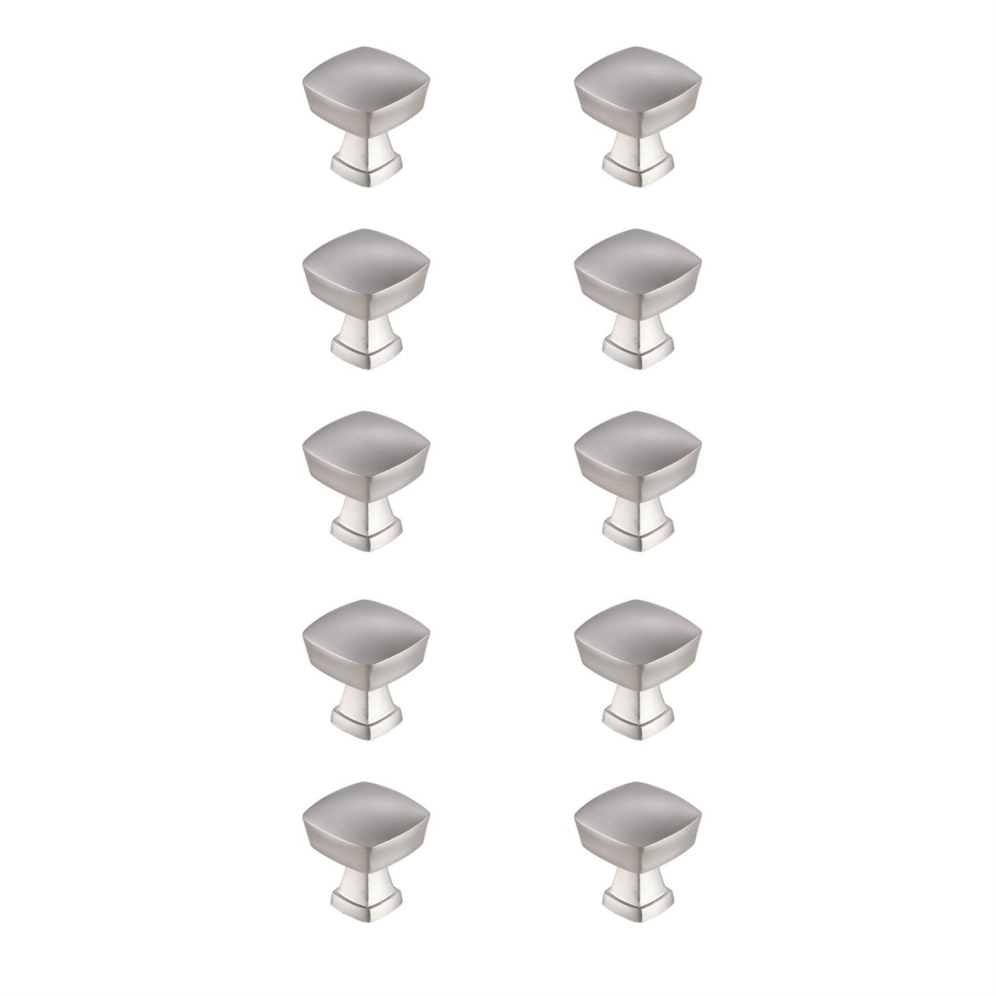 Irvin 1.3 Brushed Nickel Square Knob Multipack (Set Of 10)