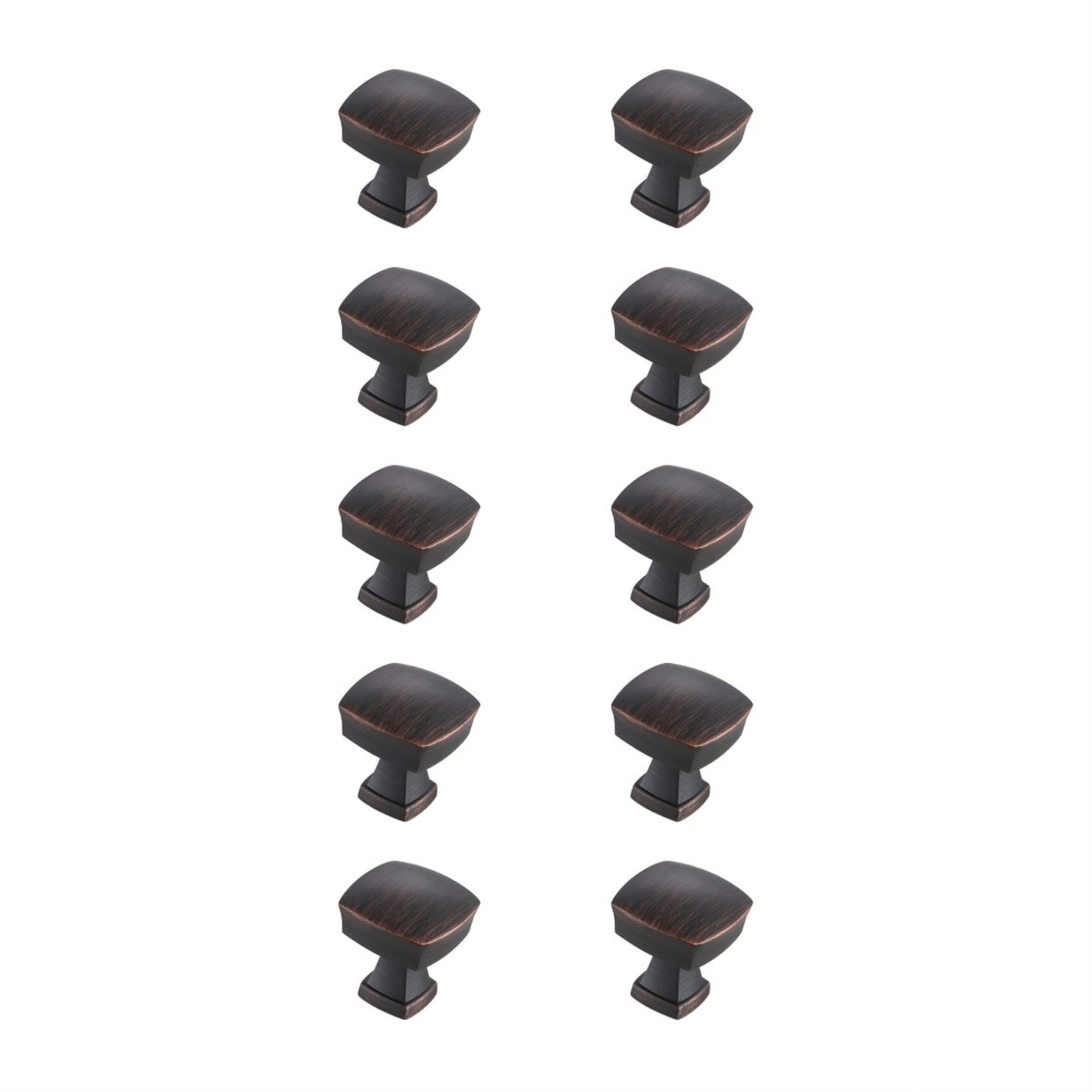 Irvin 1.3 Oil-Rubbed Bronze Square Knob Multipack (Set Of 10)