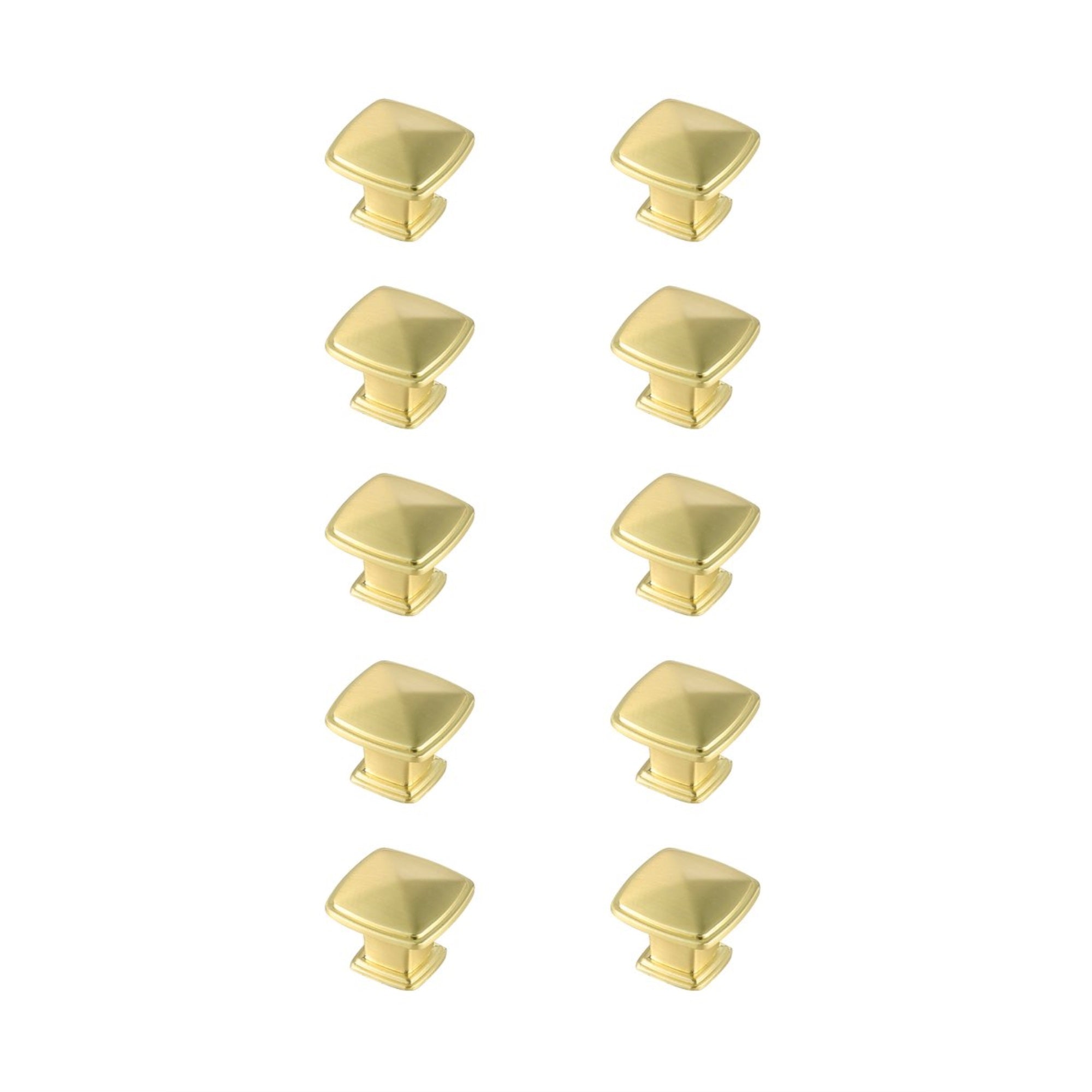 Marcel 1.2 Brushed Gold Square Knob Multipack (Set Of 10)