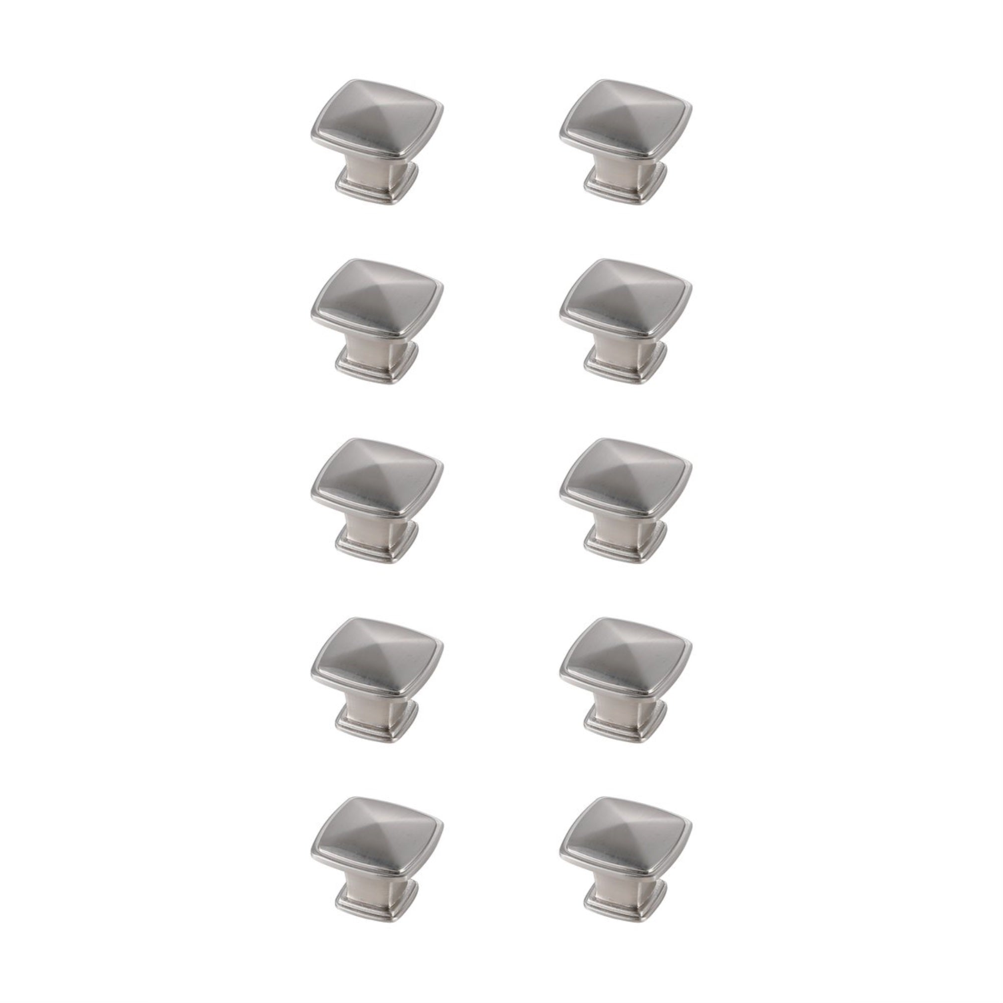 Marcel 1.2 Brushed Nickel Square Knob Multipack (Set Of 10)