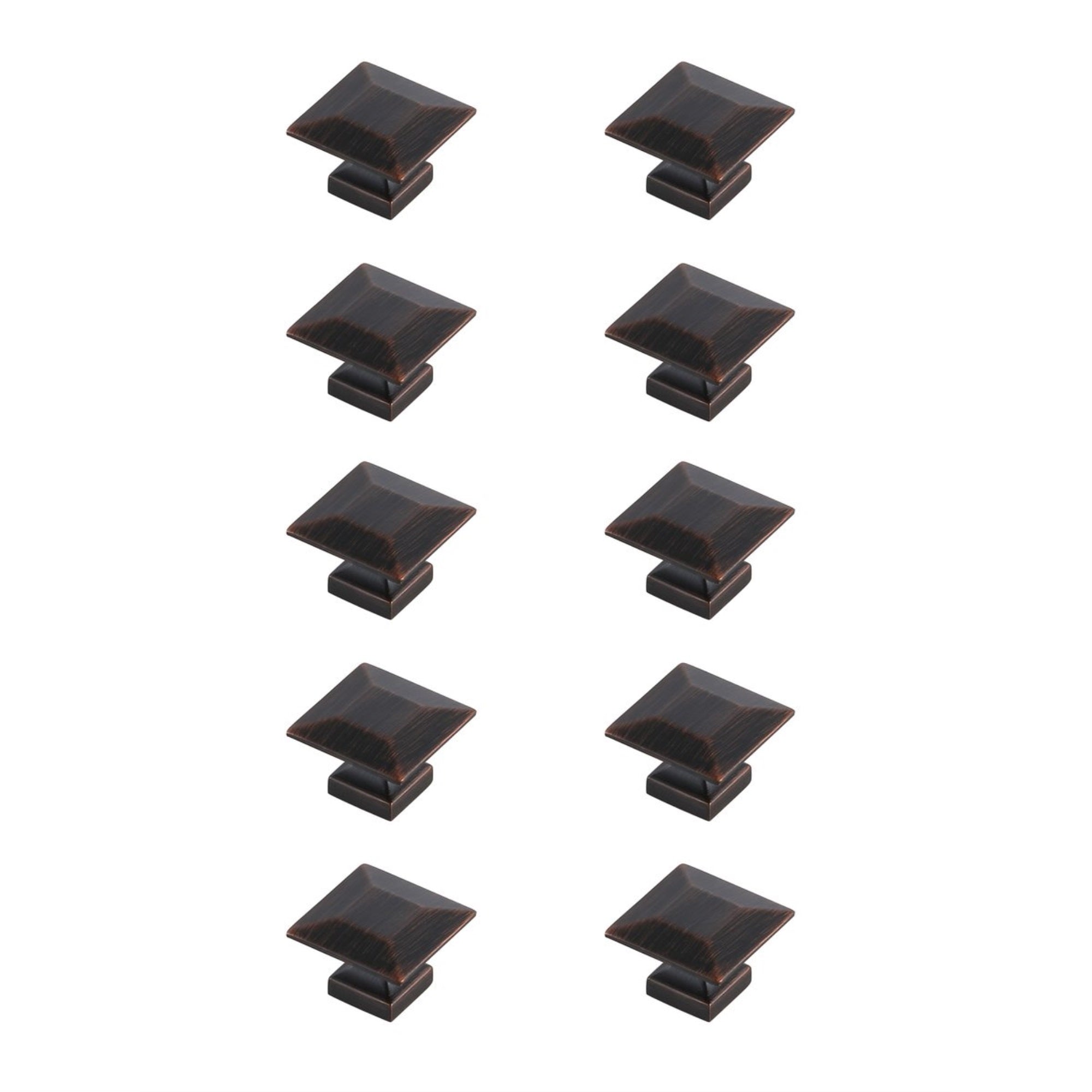 Cecil 1.3 Oil-Rubbed Bronze Square Knob Multipack (Set Of 10)