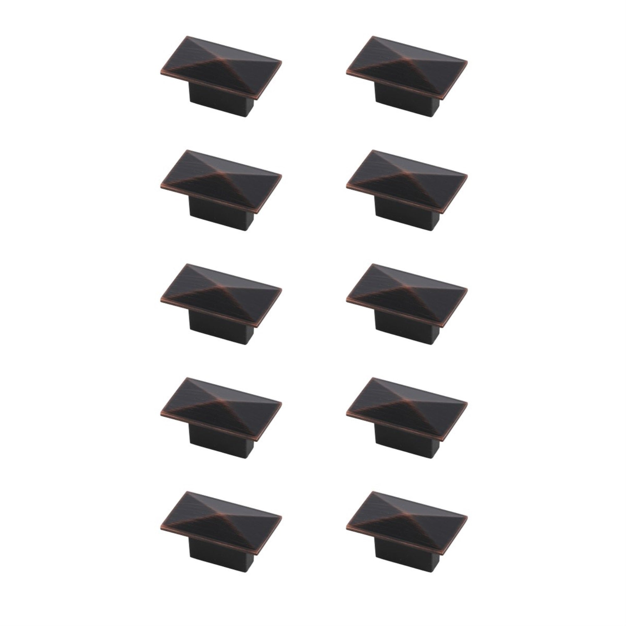Perry 2 Oil-Rubbed Bronze Rectangle Knob Multipack (Set Of 10)