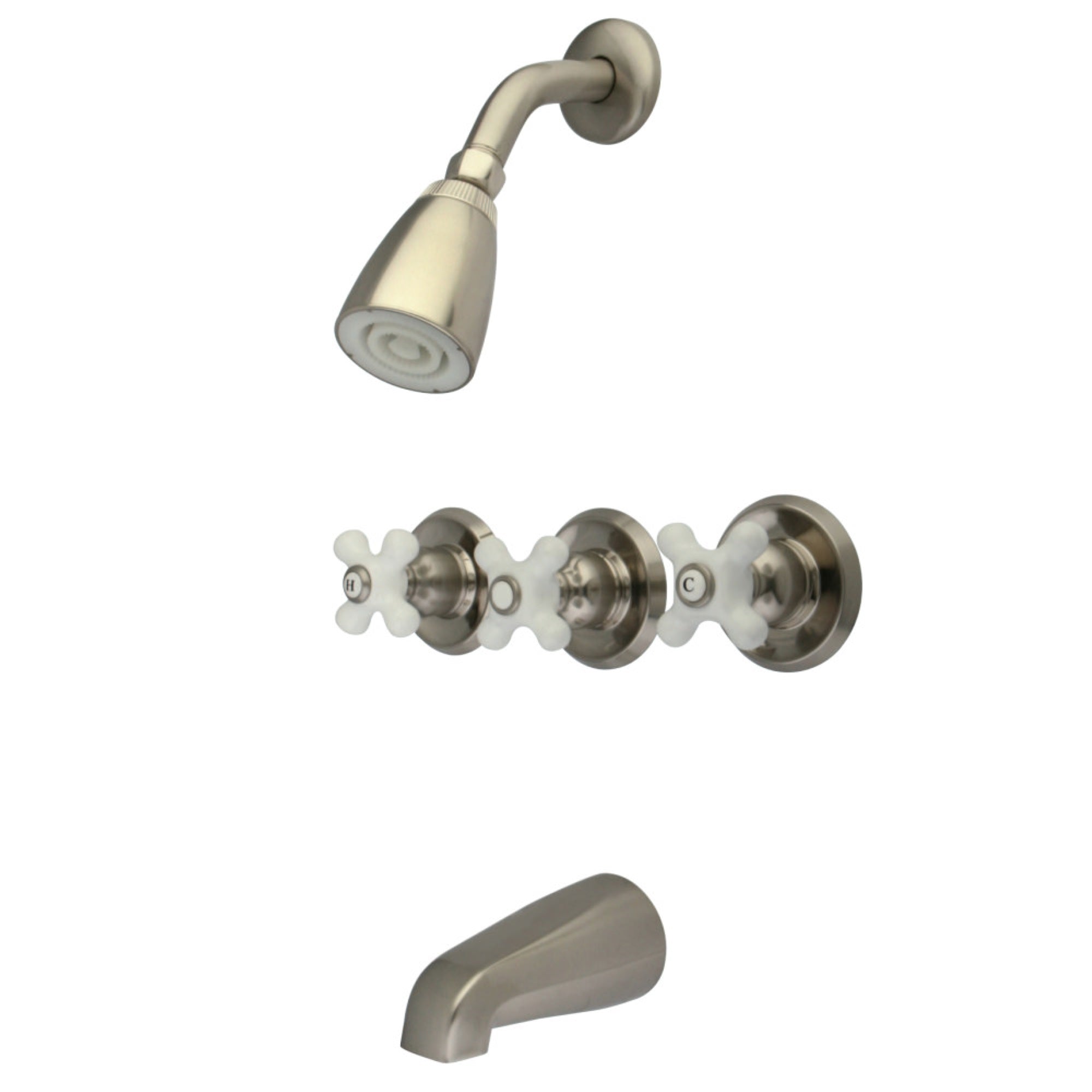 Kingston Brass Kb238Px Tub And Shower Faucet, Brushed Nickel