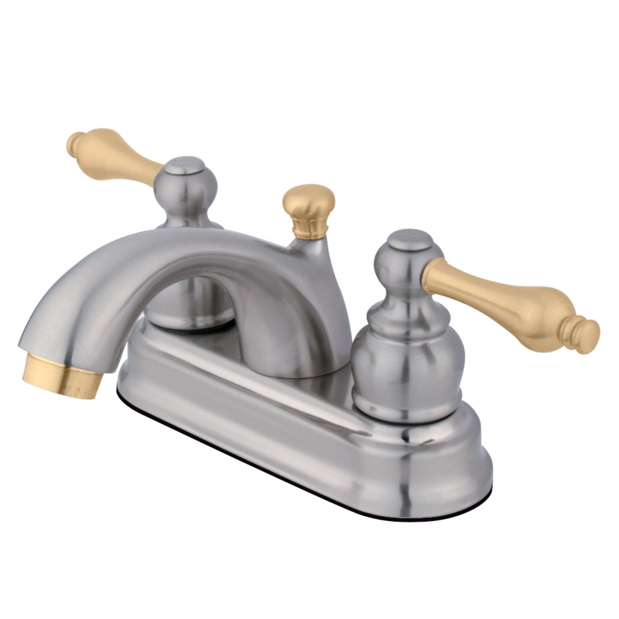 Kingston Brass Kb2609Al 4 In. Centerset Bathroom Faucet, Brushed Nickel/Polished Brass