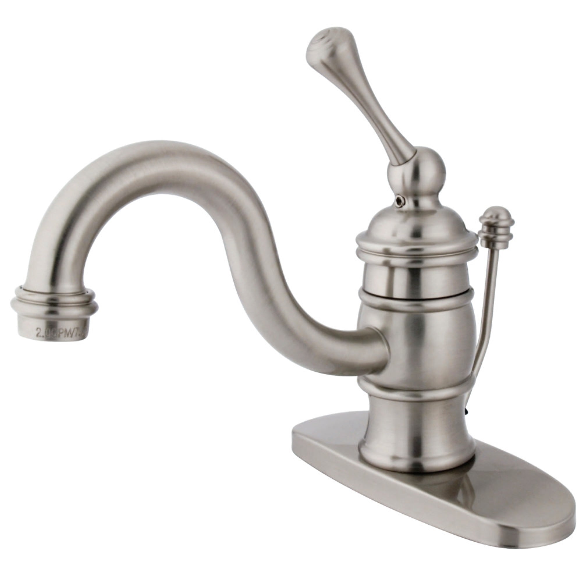 Kingston Brass Kb3408Bl Victorian 4 Centerset Single Handle Bathroom Faucet, Brushed Nickel