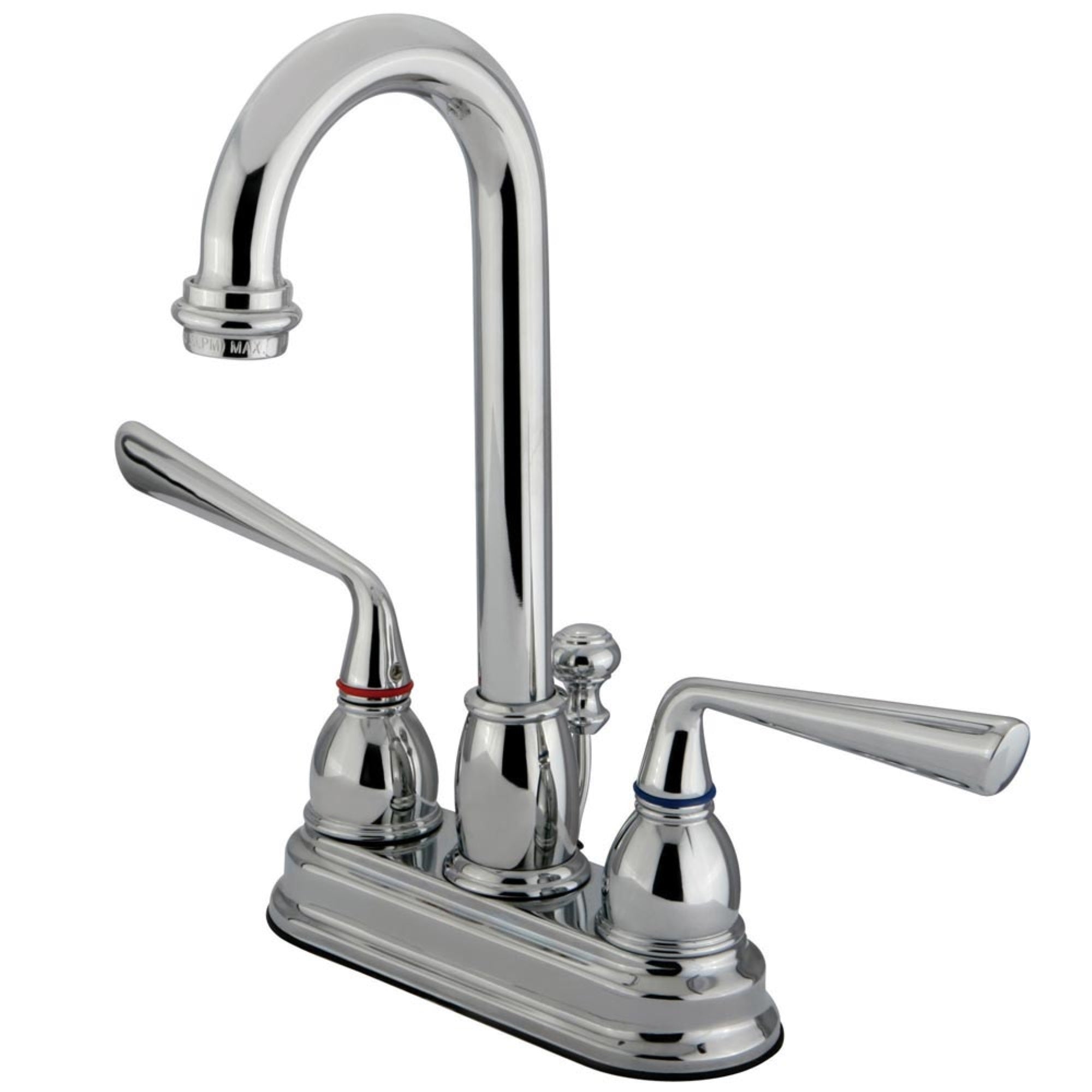 Kingston Brass Kb3611Zl 4 In. Centerset Bathroom Faucet, Polished Chrome