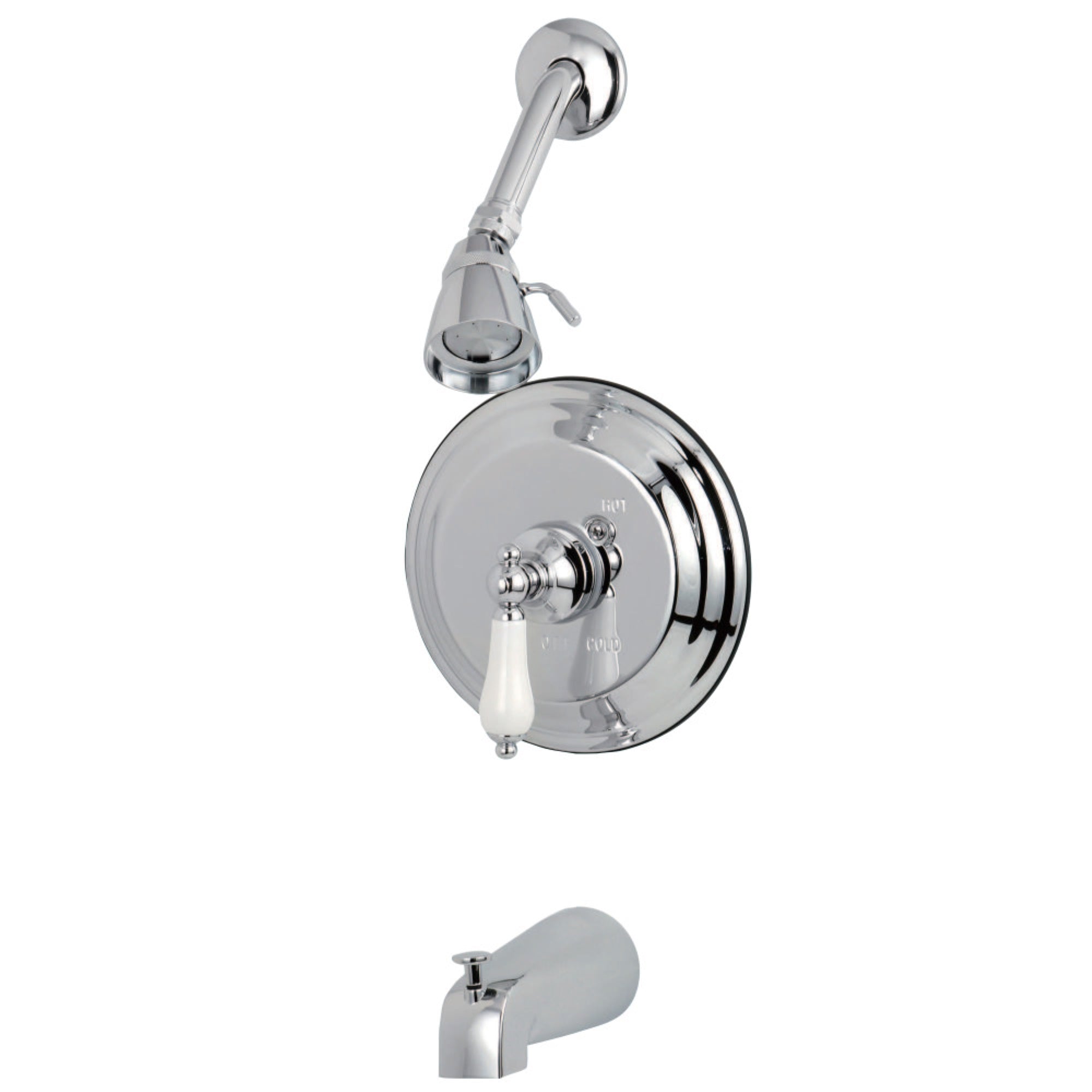 Kingston Brass Kb3631Plt Tub And Shower Trim Only, Polished Chrome