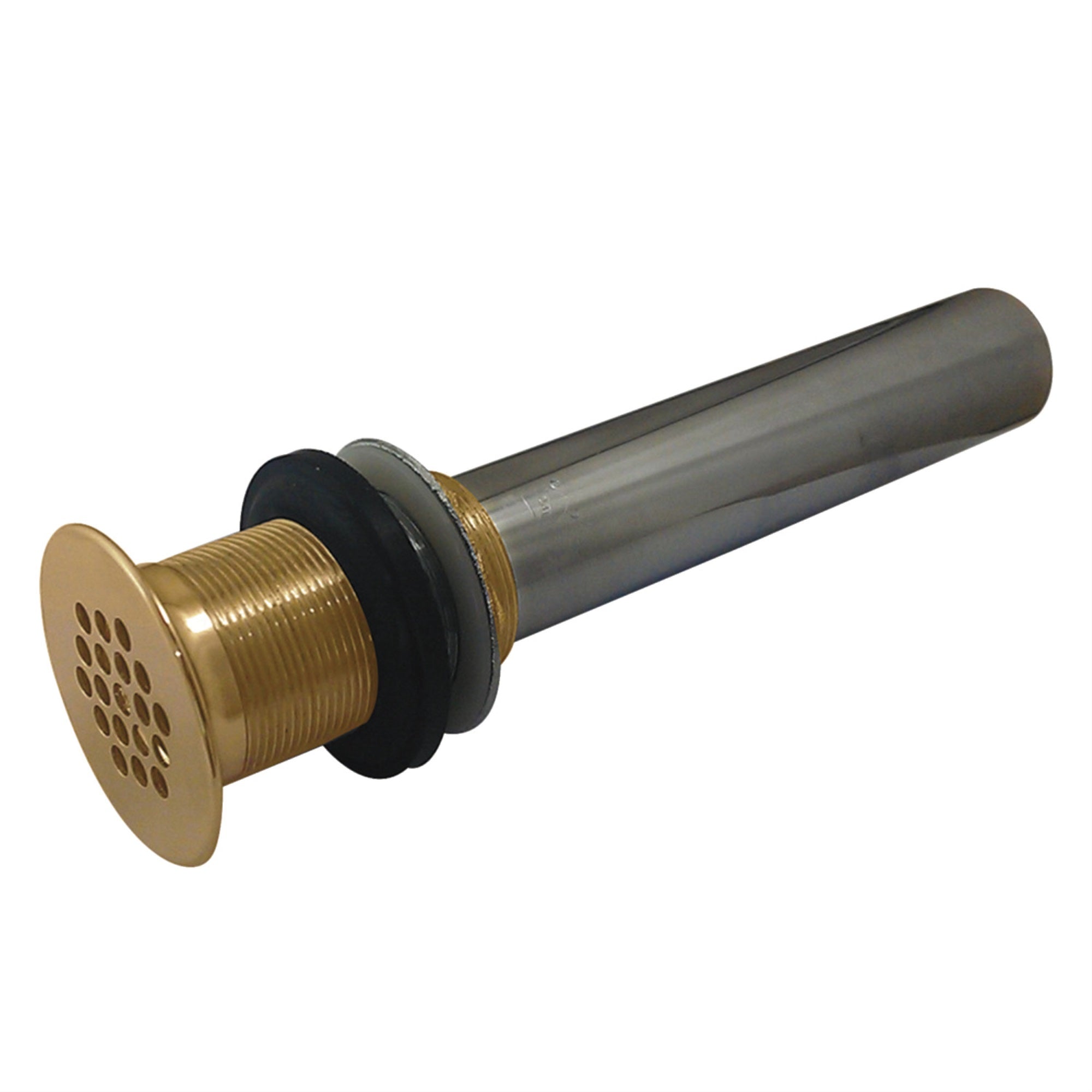 Kingston Brass Kb4002 19-Hole Grid Drain Without Overflow, 17 Gauge, Polished Brass