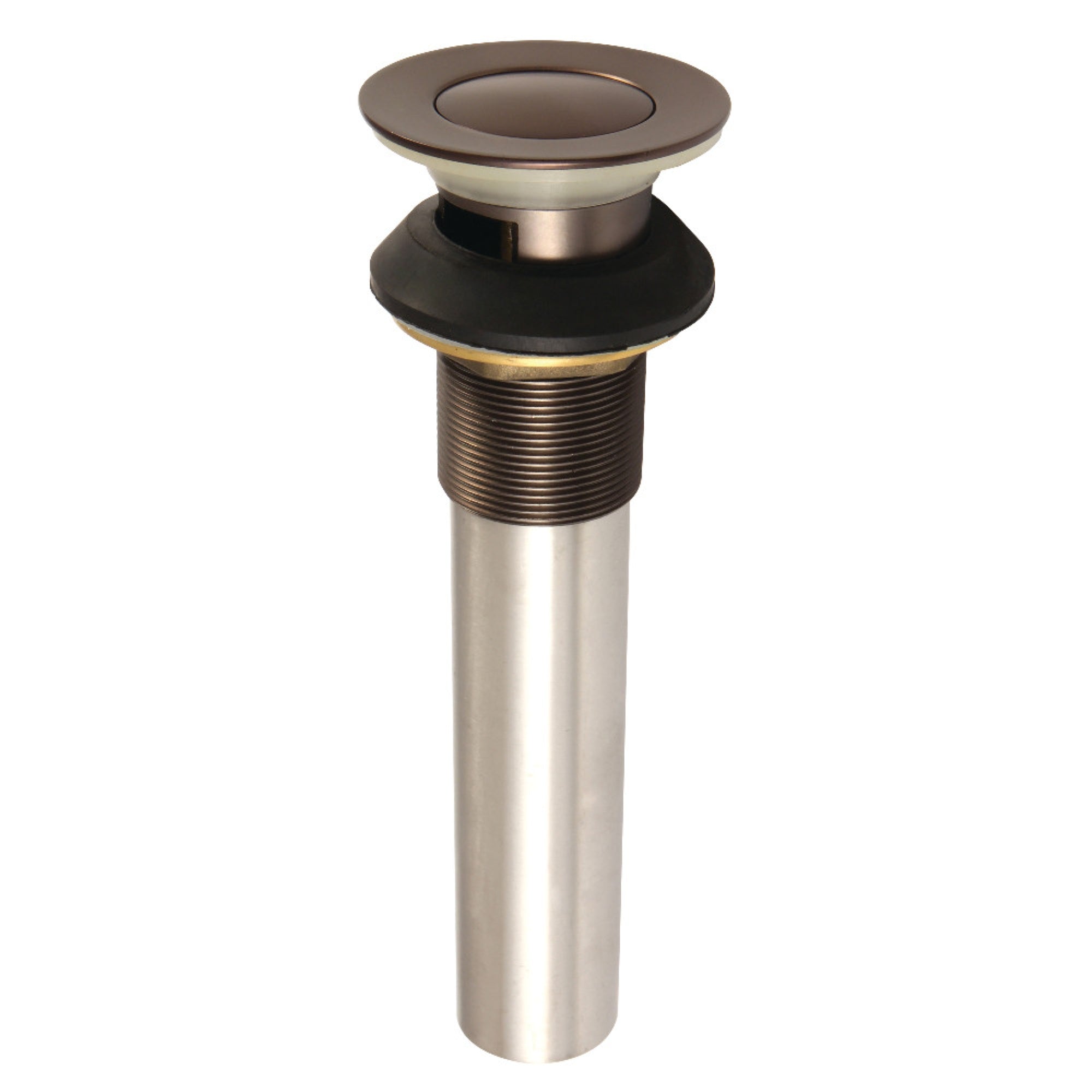 Kingston Brass Kb6005 Complement Push-Up Drain With Overflow, Oil Rubbed Bronze