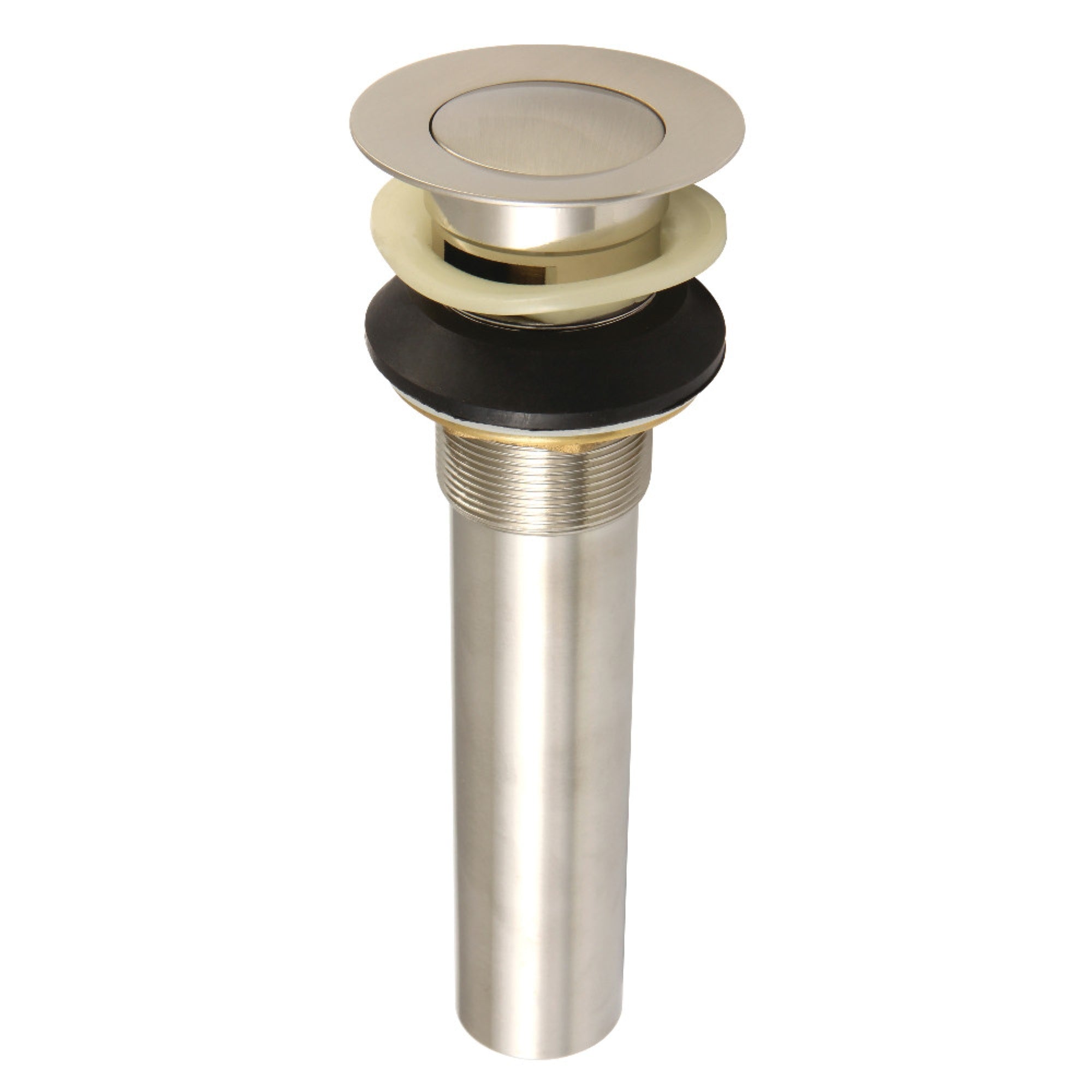 Kingston Brass Kb6008 Complement Push-Up Drain With Overflow, Brushed Nickel