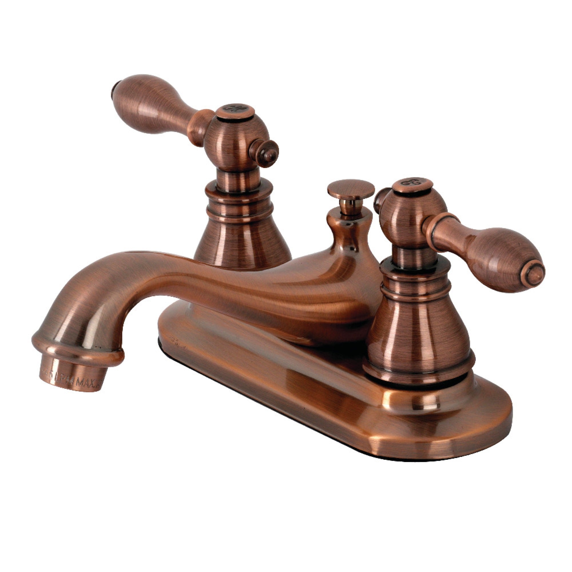 Kingston Brass Kb606Acl American Classic 4 Centerset Bathroom Faucet, Antique Copper