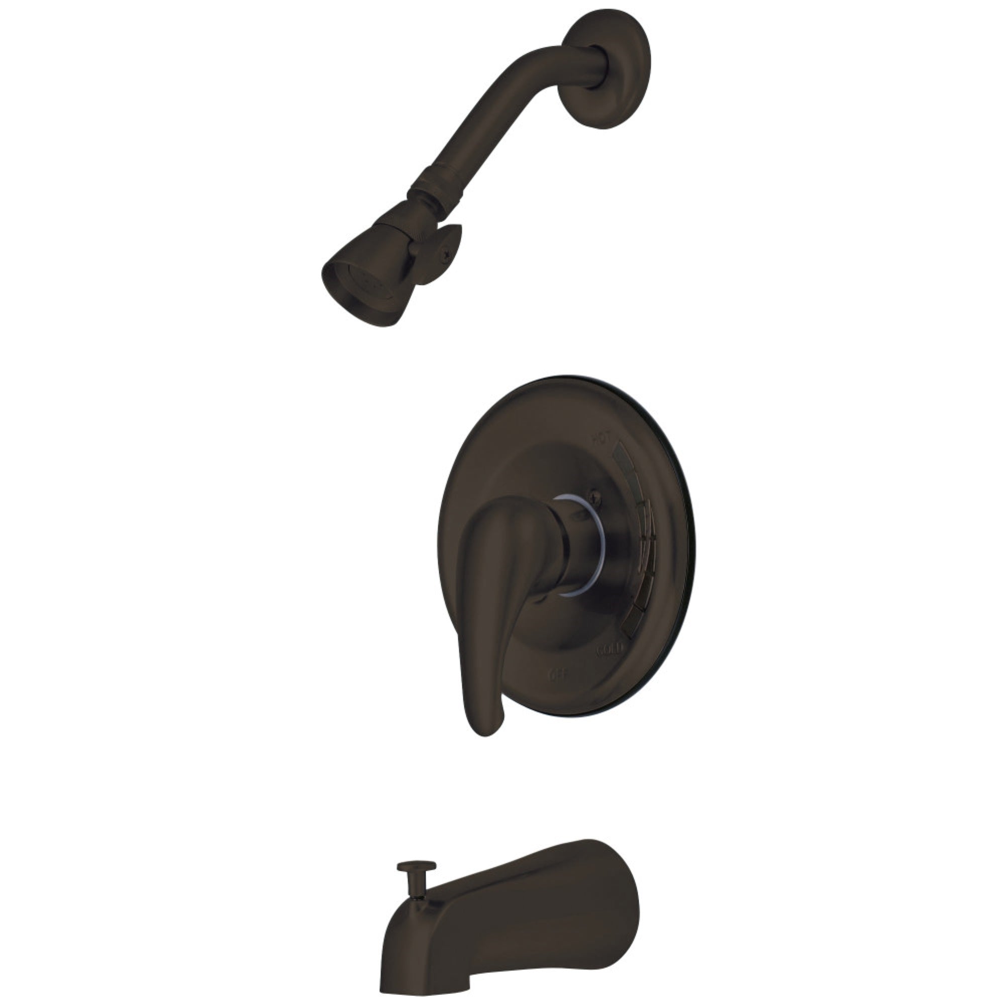Kingston Brass Kb655 Tub And Shower Faucet, Oil Rubbed Bronze