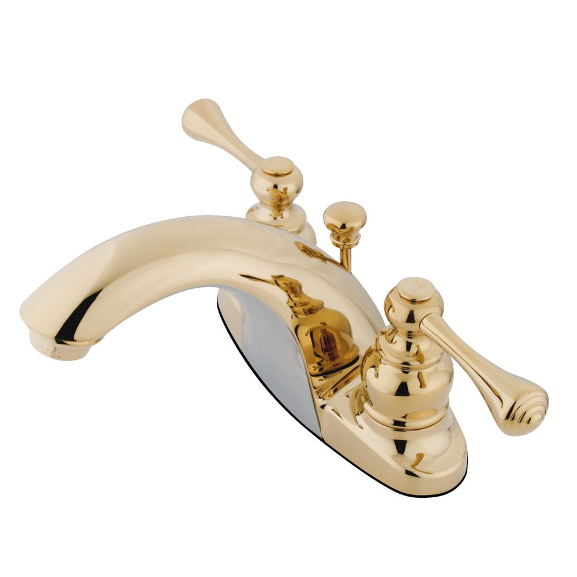 Kingston Brass Kb7642Bl 4 In. Centerset Bathroom Faucet, Polished Brass