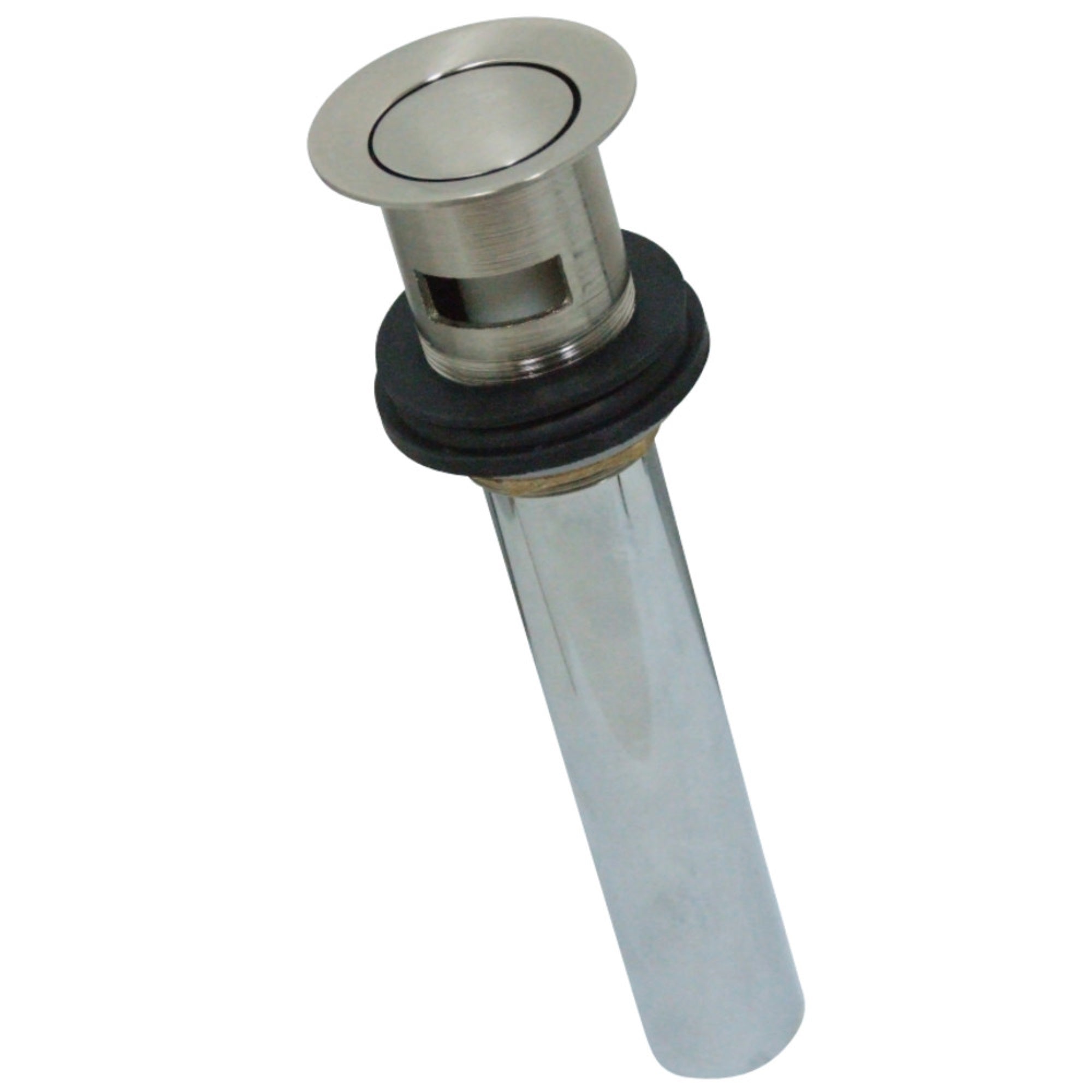 Kingston Brass Kb8108 Push Pop-Up Drain With Overflow, 22 Gauge, Brushed Nickel