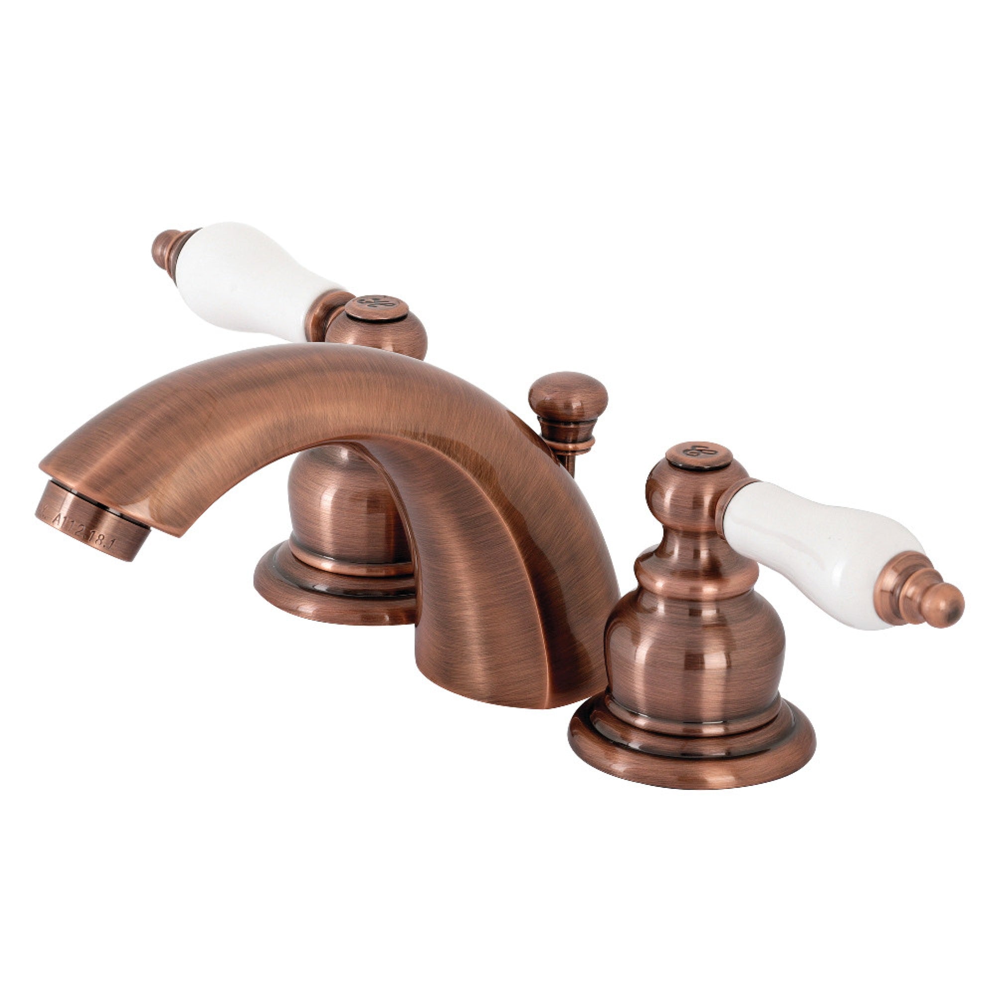 Kingston Brass Kb956Pl Victorian Mini-Widespread Bathroom Faucet, Antique Copper