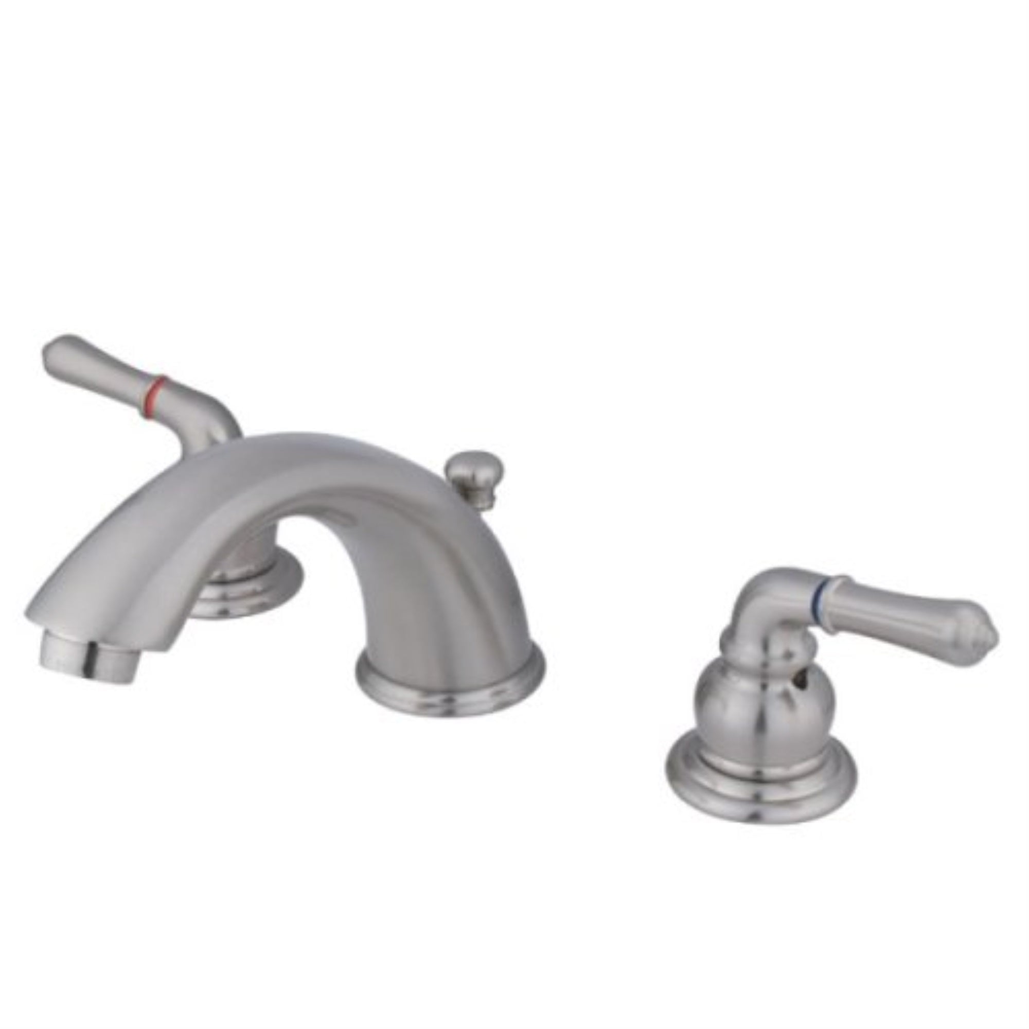 Kingston Brass Kb968 Magellan Widespread Bathroom Faucet With Retail Pop-Up, Brushed Nickel