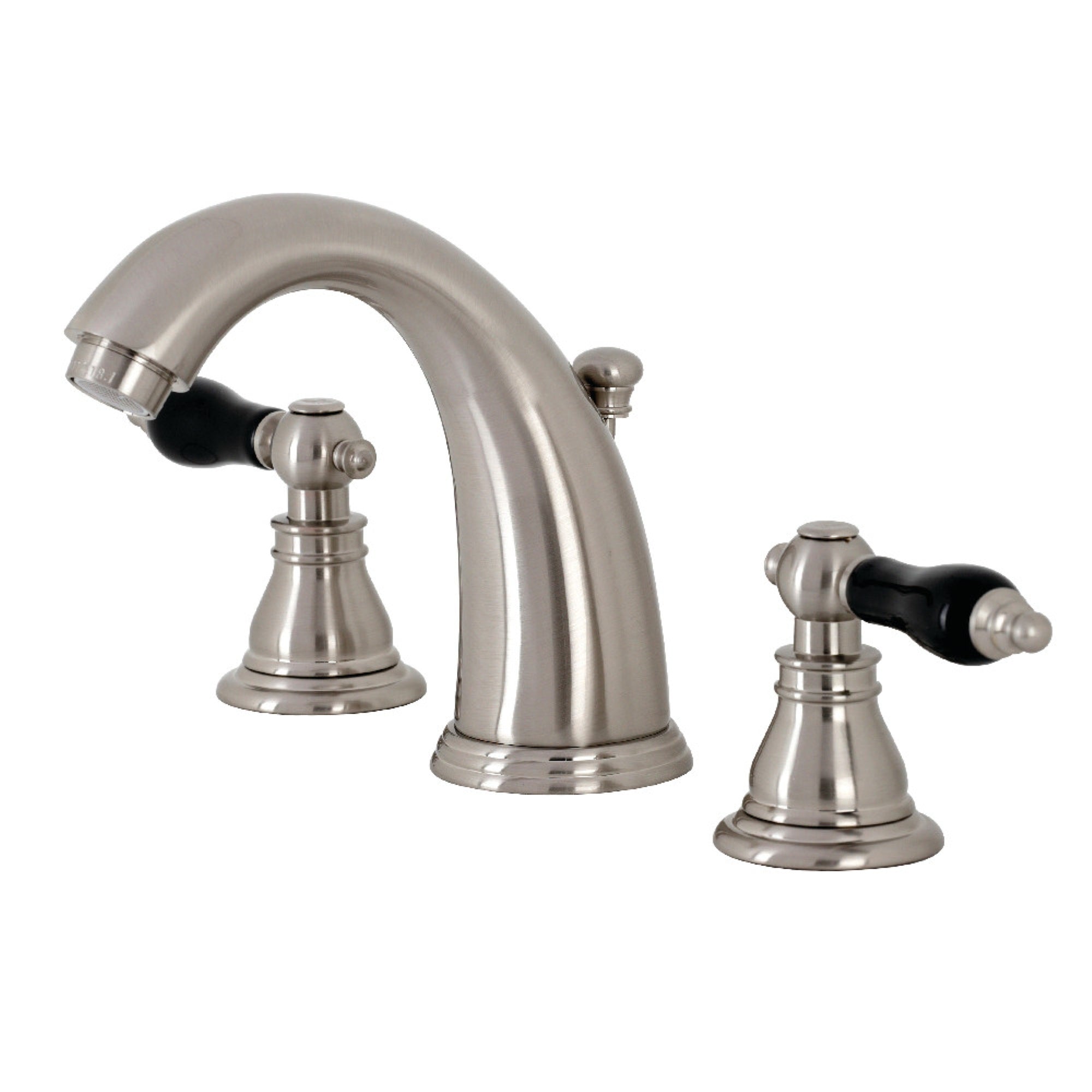 Kingston Brass Kb988Akl Duchess Widespread Bathroom Faucet With Plastic Pop-Up, Brushed Nickel