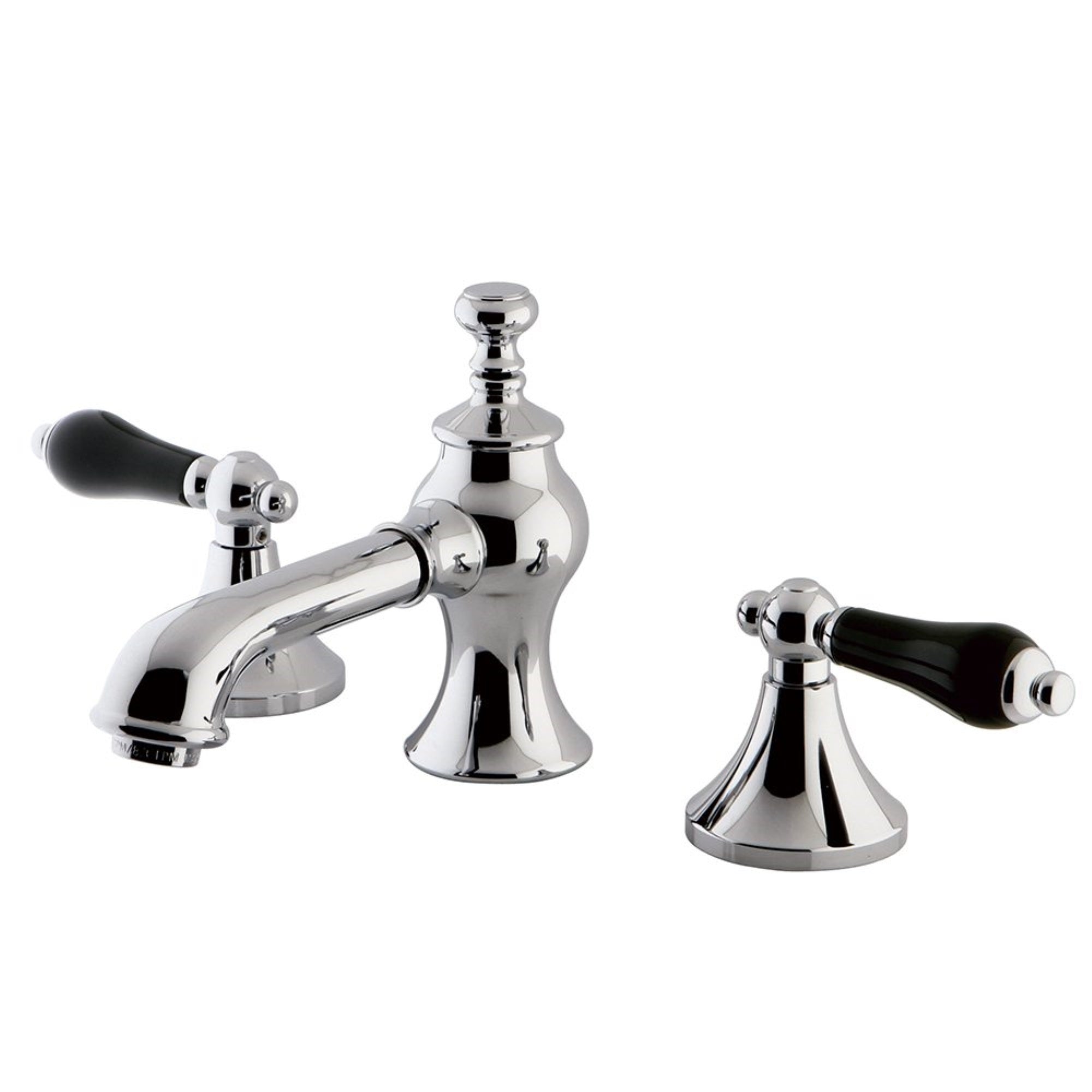 Kingston Brass Kc7061Pkl Duchess Widespread Bathroom Faucet With Brass Pop-Up, Polished Chrome