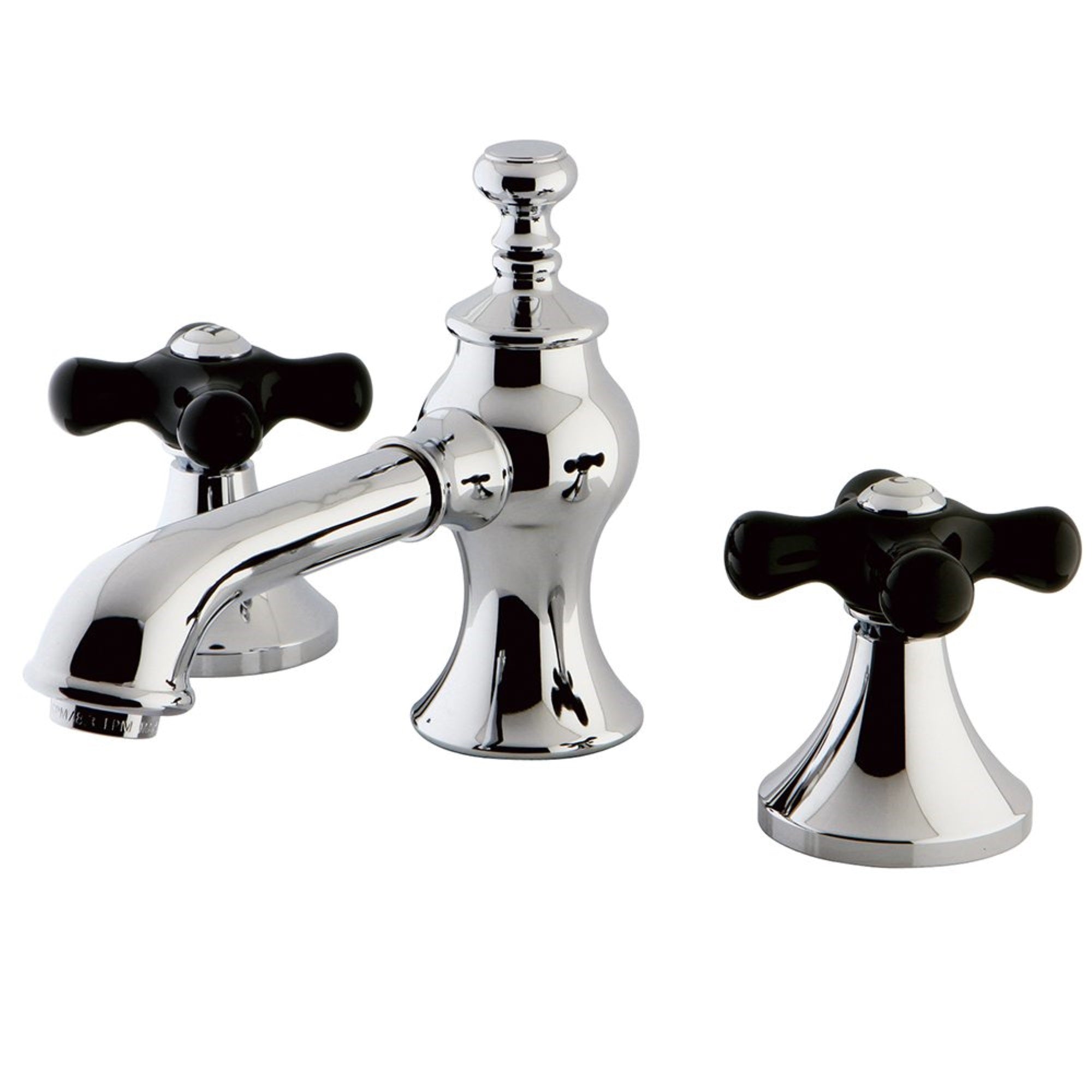 Kingston Brass Kc7061Pkx Duchess Widespread Bathroom Faucet With Brass Pop-Up, Polished Chrome