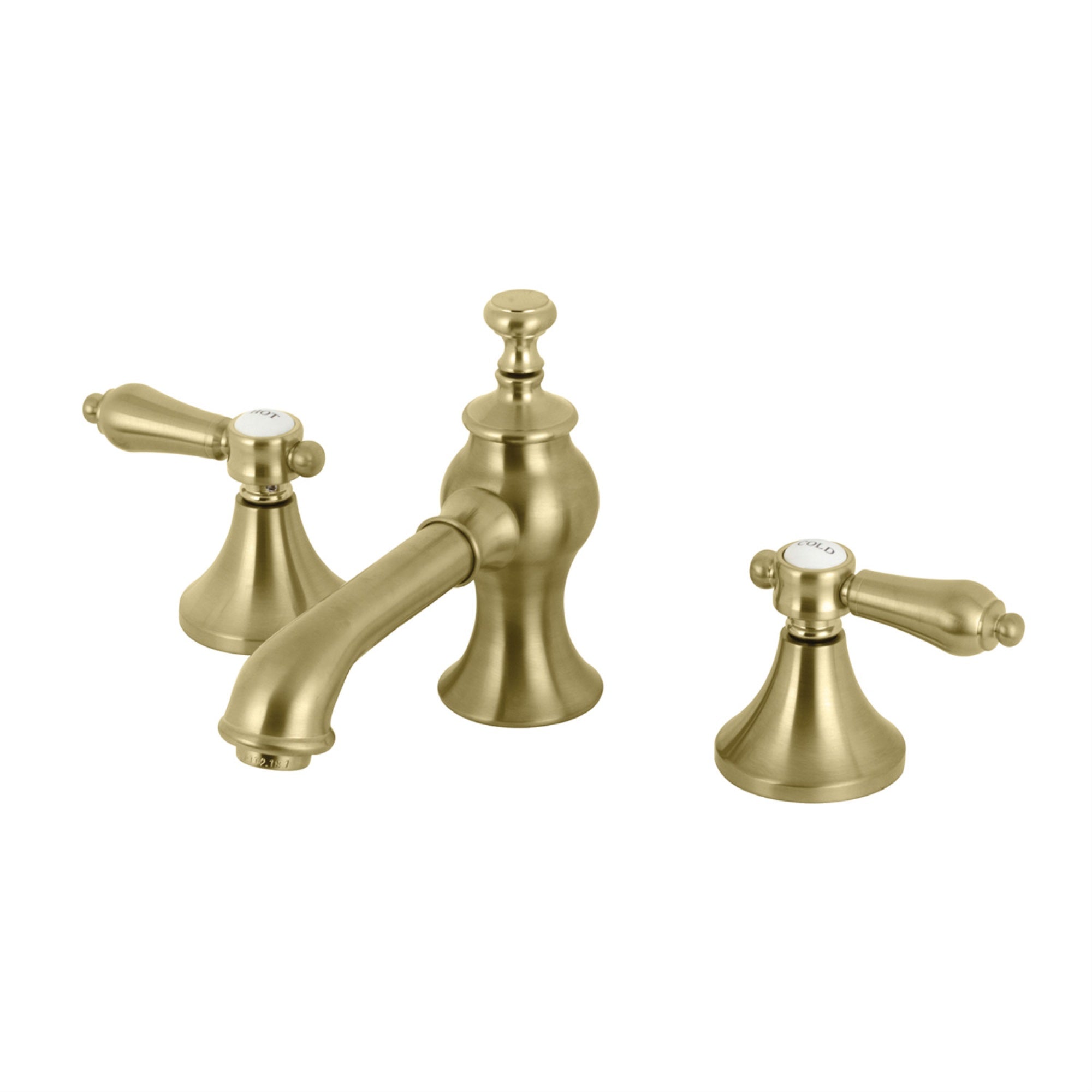 Kingston Brass Kc7067Bal Heirloom 8 In. Widespread Bathroom Faucet, Brushed Brass