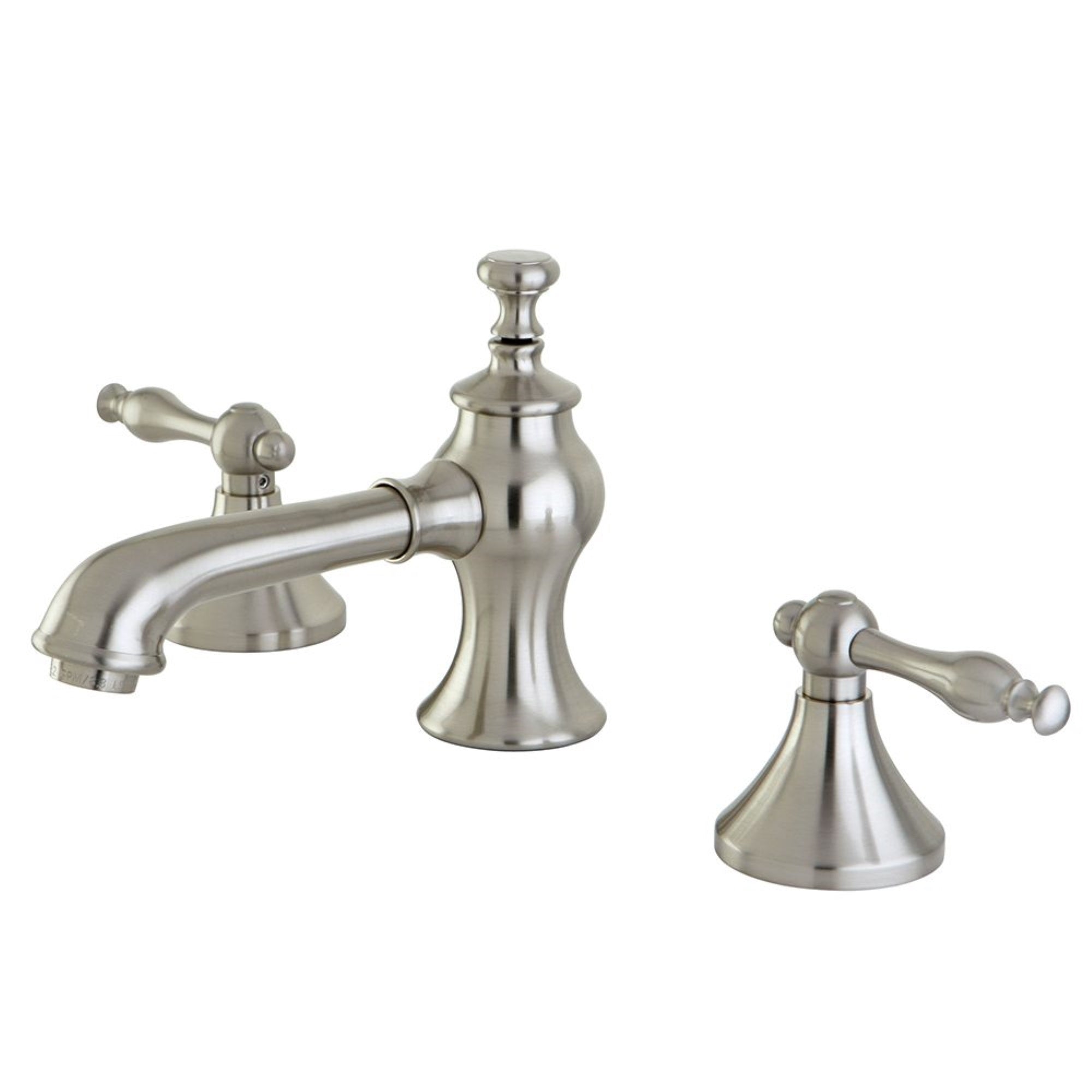 Kingston Brass Kc7068Nl 8 In. Widespread Bathroom Faucet, Brushed Nickel
