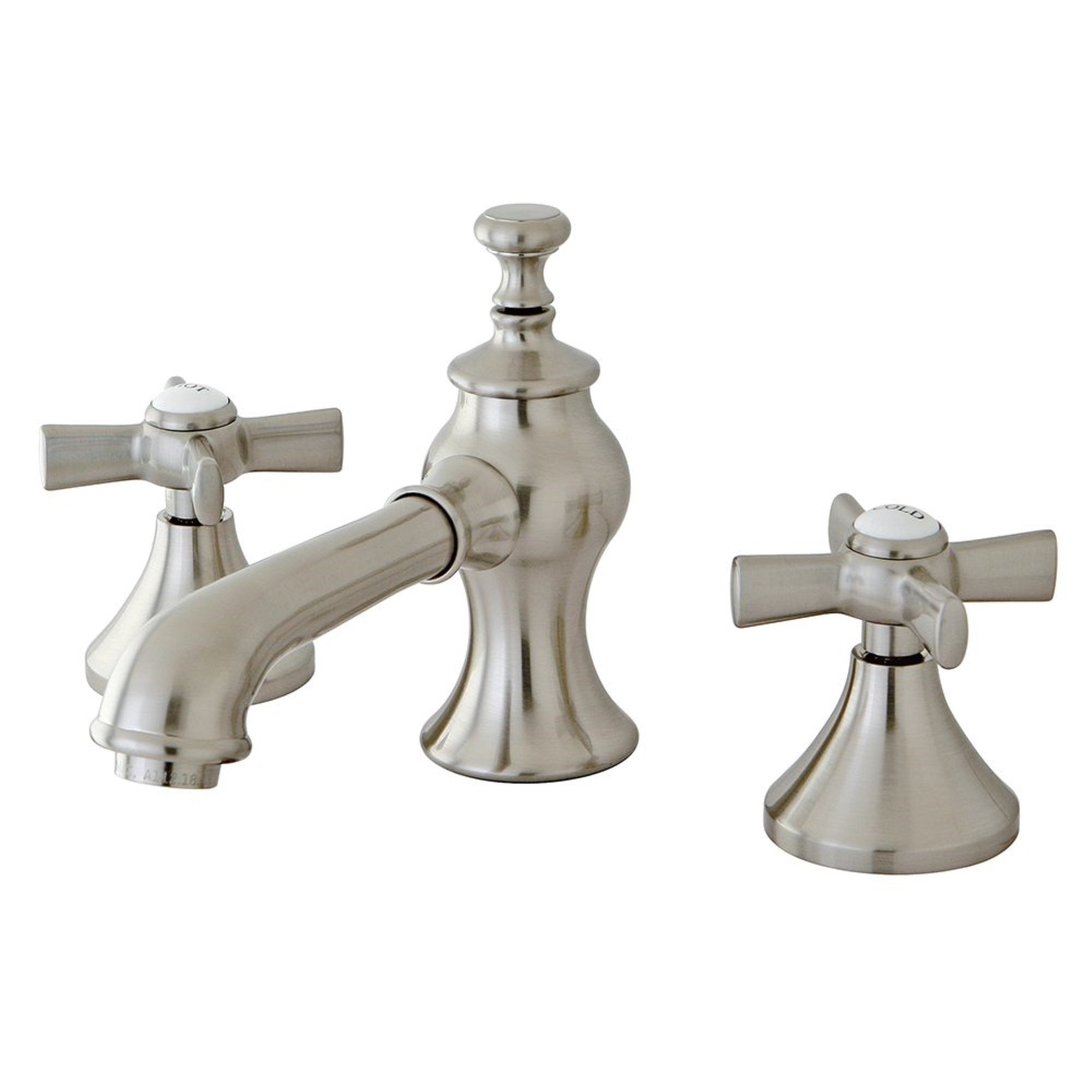 Kingston Brass Kc7068Zx 8 In. Widespread Bathroom Faucet, Brushed Nickel