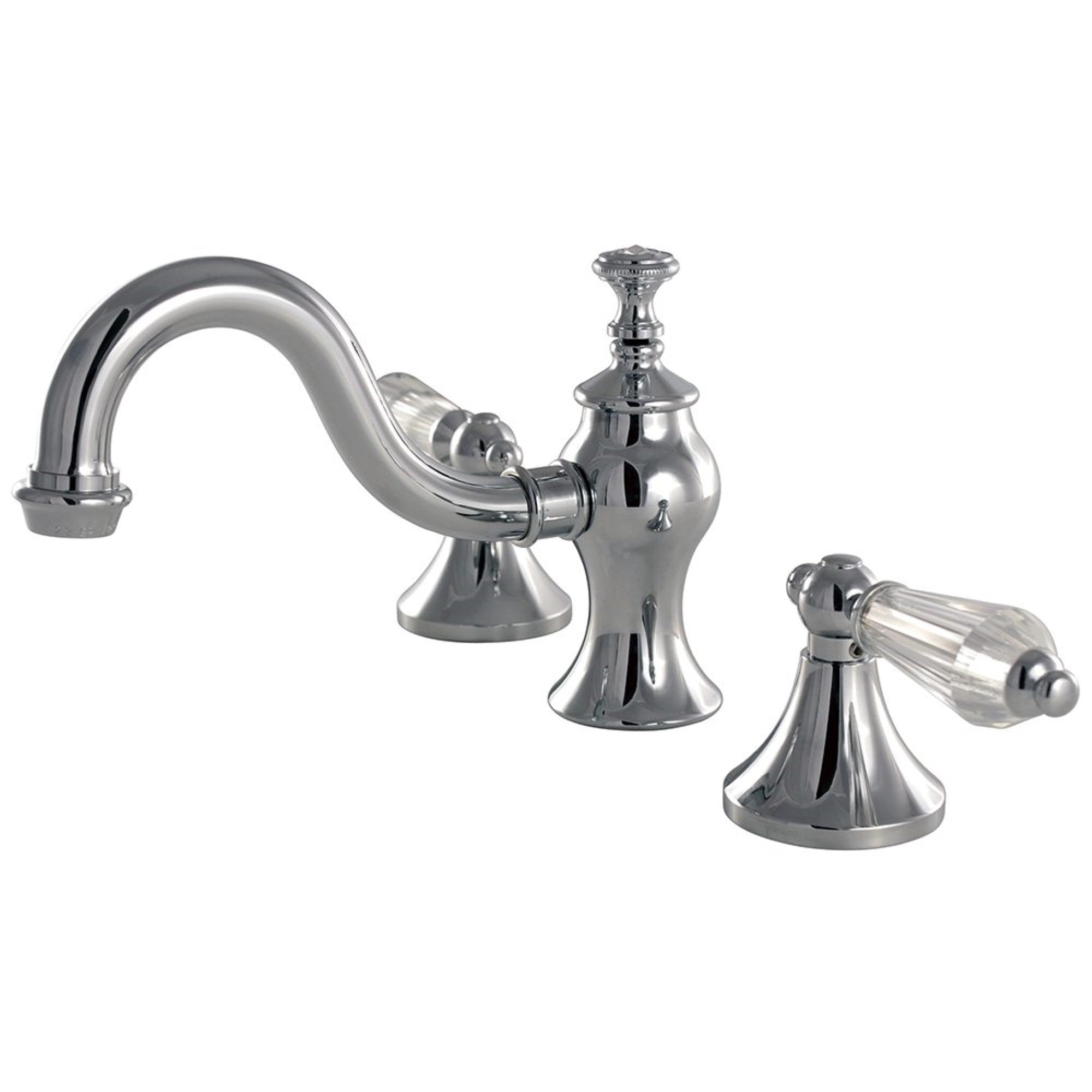 Kingston Brass Kc7161Wll 8 In. Widespread Bathroom Faucet, Polished Chrome