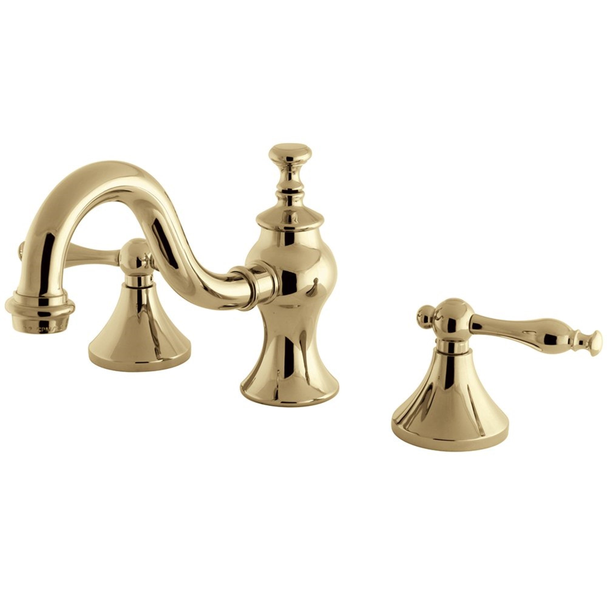 Kingston Brass Kc7162Nl 8 In. Widespread Bathroom Faucet, Polished Brass
