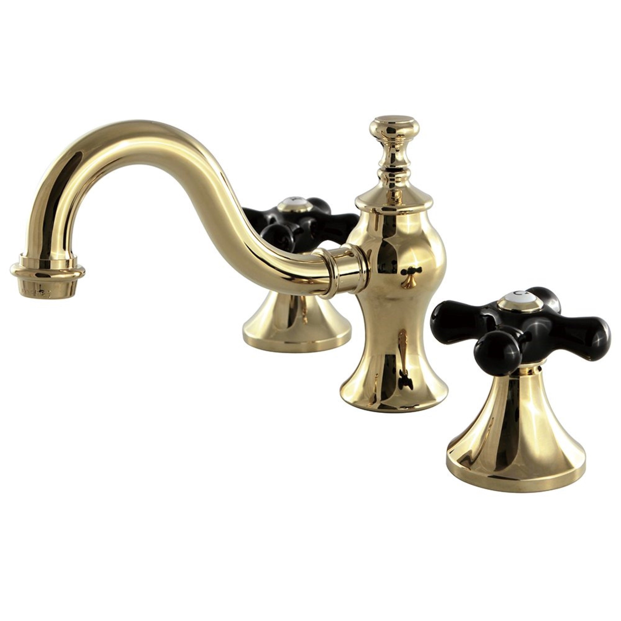 Kingston Brass Kc7162Pkx 8 In. Widespread Bathroom Faucet, Polished Brass