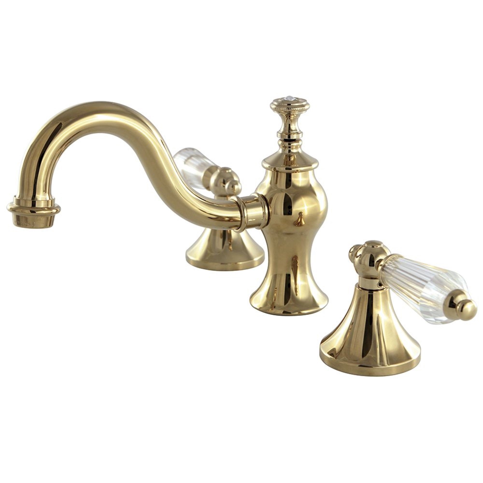 Kingston Brass Kc7162Wll 8 In. Widespread Bathroom Faucet, Polished Brass