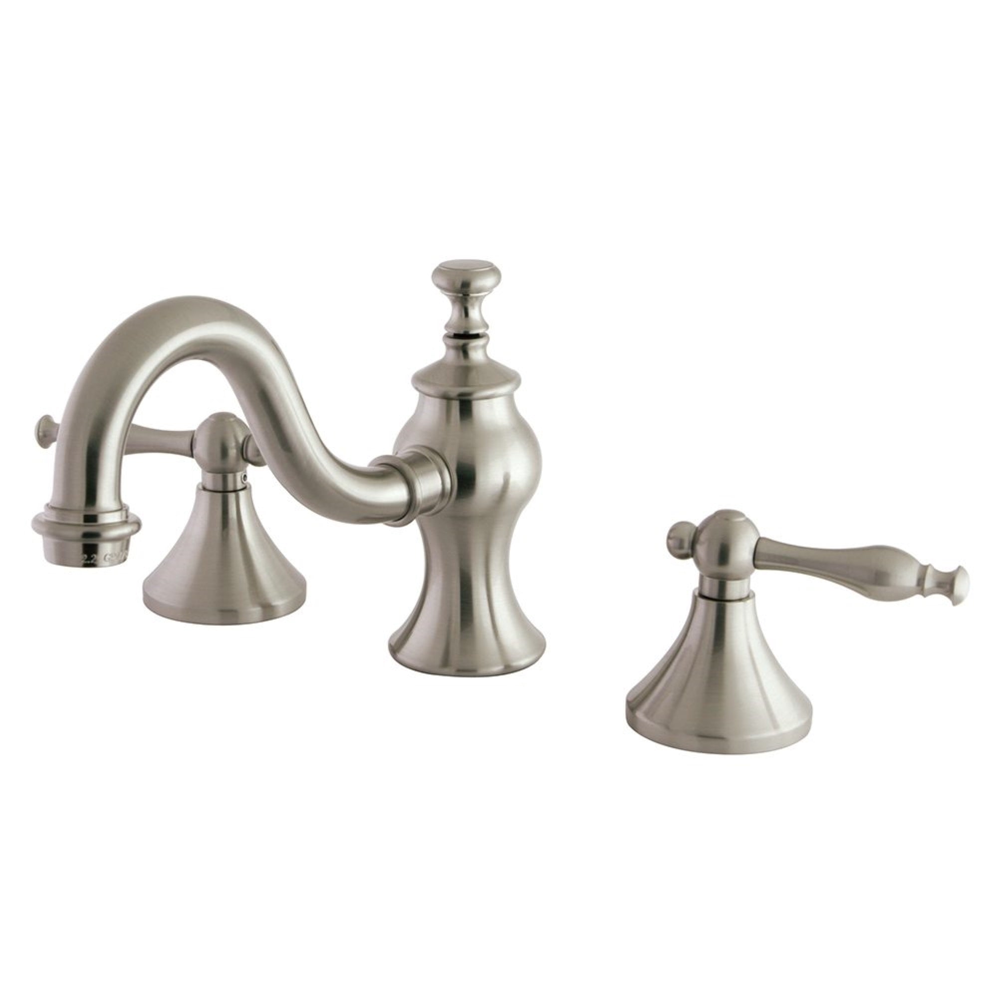 Kingston Brass Kc7168Nl 8 In. Widespread Bathroom Faucet, Brushed Nickel