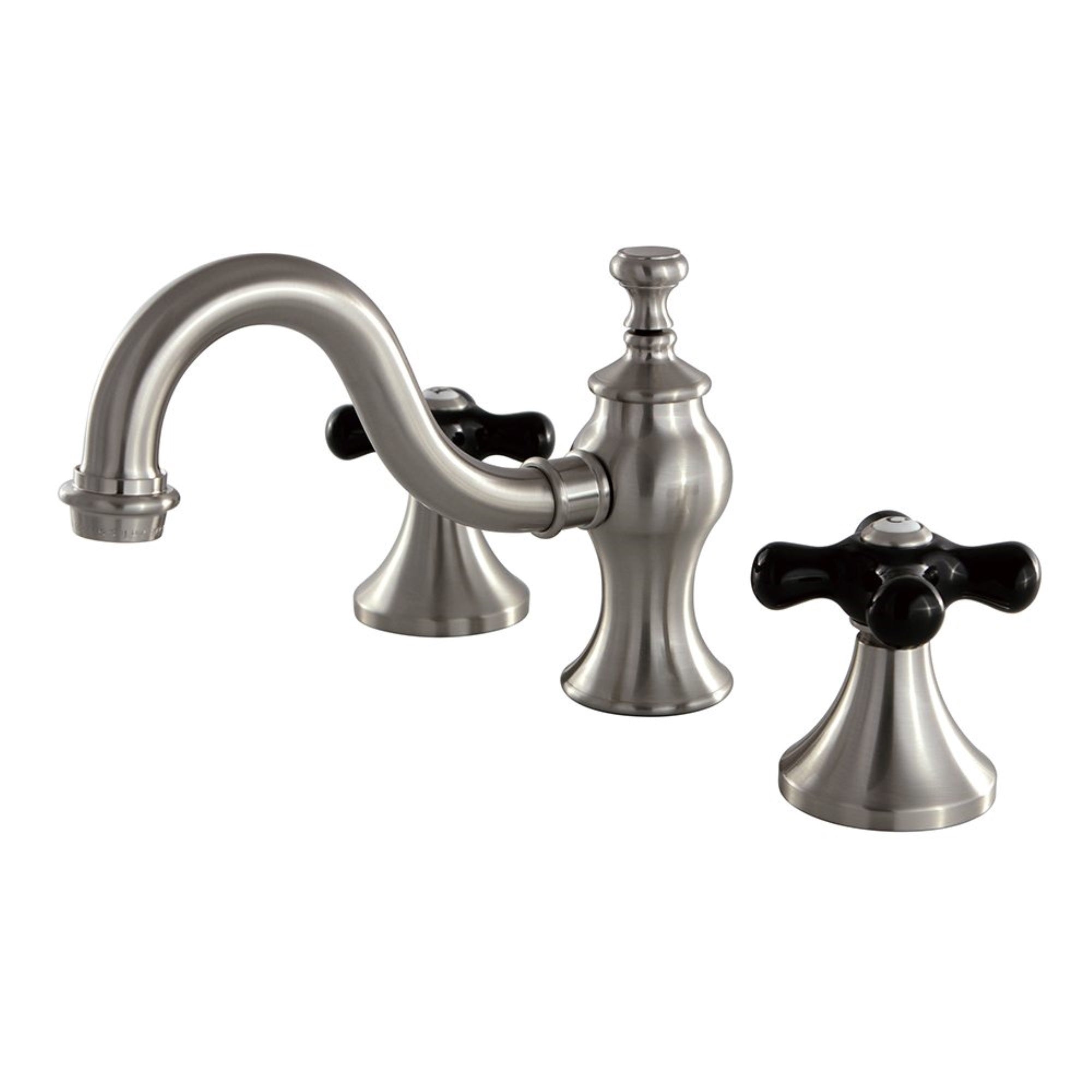 Kingston Brass Kc7168Pkx 8 In. Widespread Bathroom Faucet, Brushed Nickel