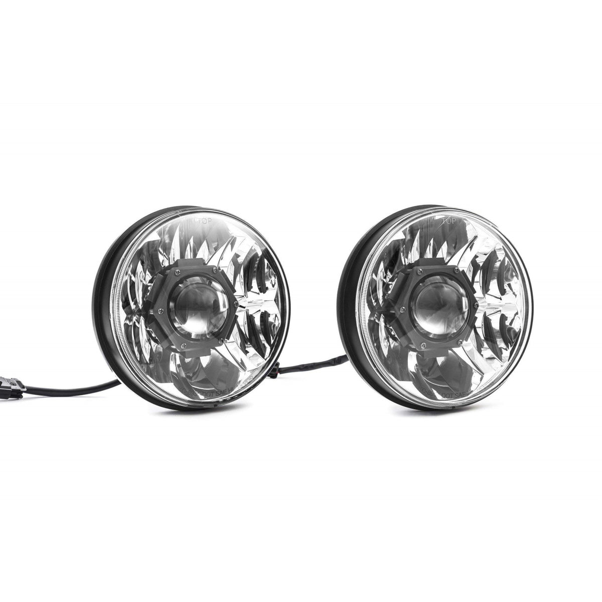 Kc Hilites 42341 Gravity Led Pro 7' Dot Headlight, Jeep Jk 07-18 - Pair Pack System