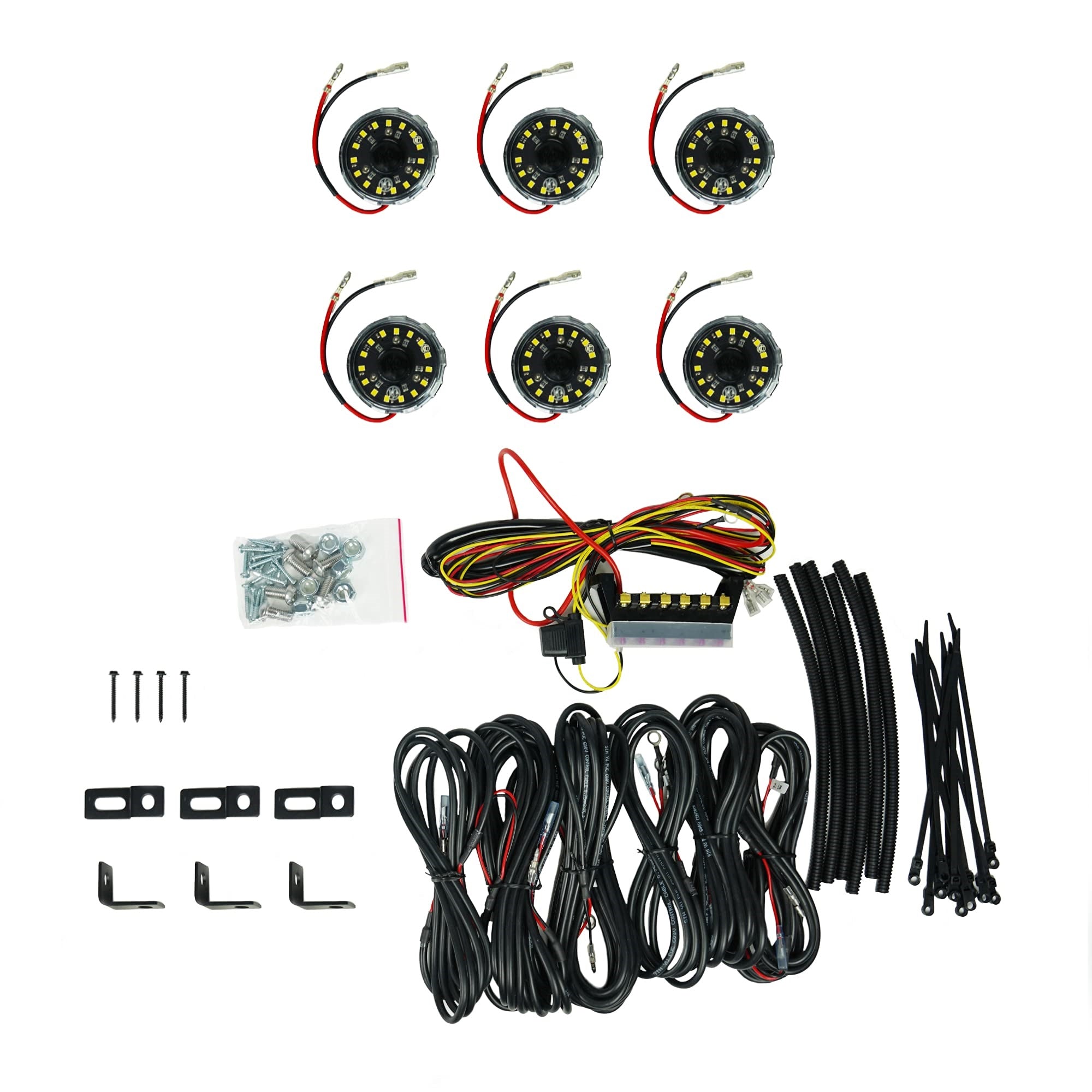 Cyclone V2 Led  Rock Light  6Light System  Clear  5W Flood Beam