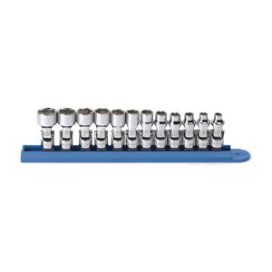 12Pc 1/4Dr 6 Pt Flex Mm Sck S